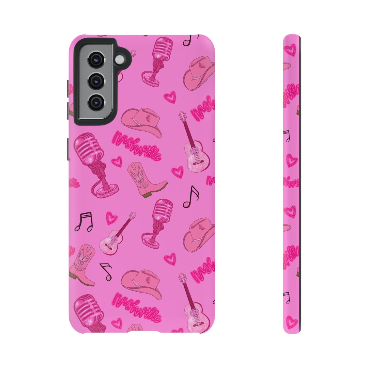 Pink Music Cases for Tough Love, Music Lover Gift, Phone Accessories, Cute Phone Covers, Stylish Cases for Women