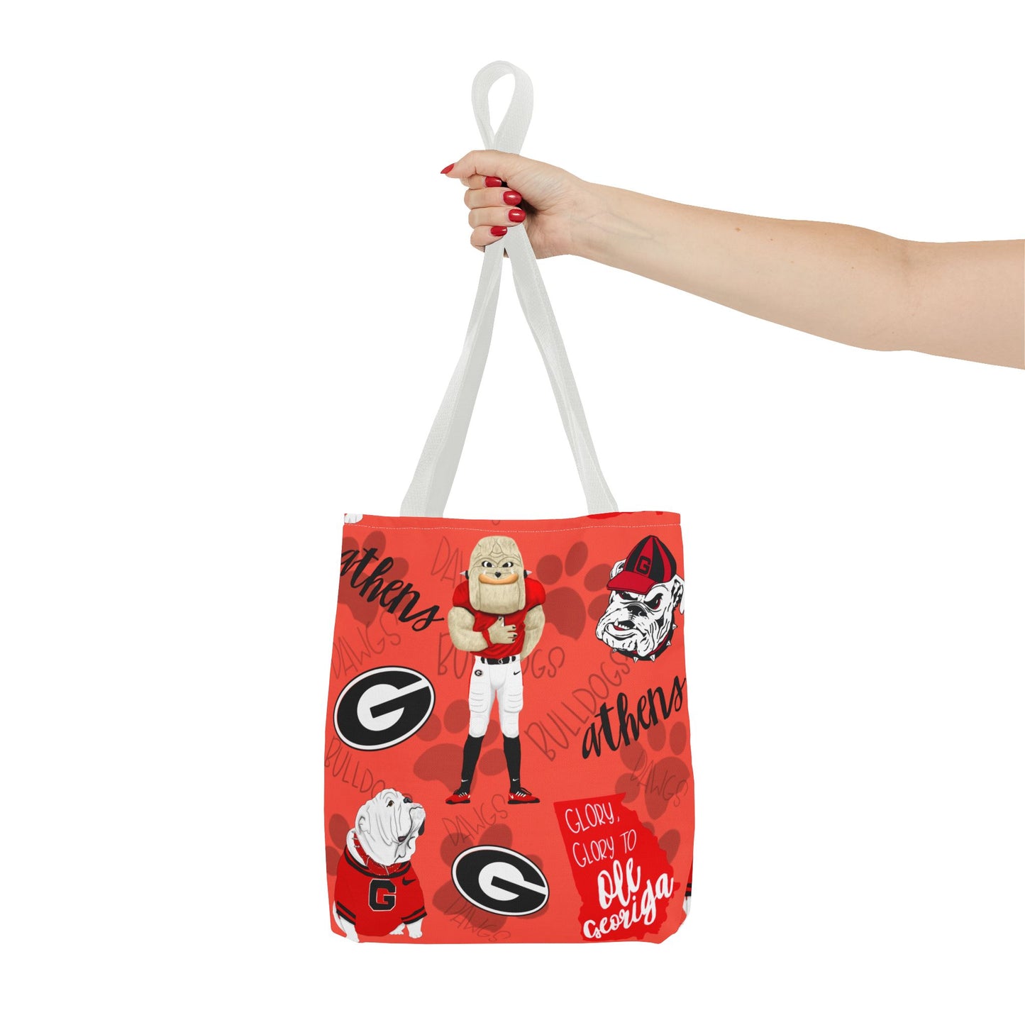 Georgia Bulldogs Tote Bag - Sporty, Cheerful, College Vibe, Perfect for Game Days, Fans, School Spirit, Lightweight, Versatile