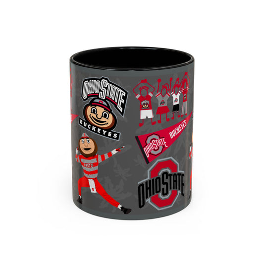 Ohio State Buckeyes Accent Coffee Mug | Gift for Fans, Sports Lovers, College Alumni, Holiday Decorations, Game Day Essentials