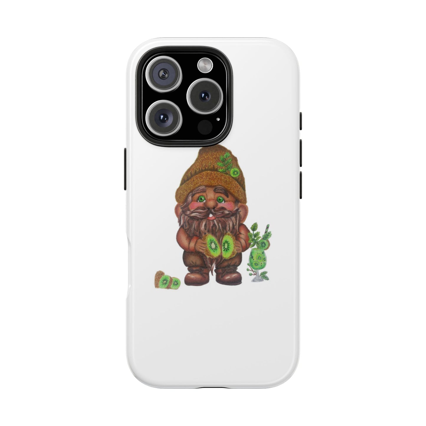 Funny Kiwi Gnome Phone Cases, Phone Covers for Gnome Lovers, Cute Gift for Gardeners, Unique Tech Accessories, Holiday Gifts