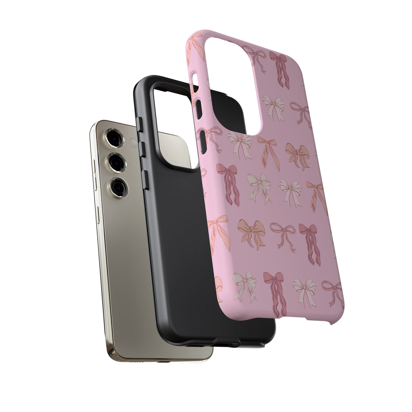 Cute Phone Case with Bow Design | Pink Aesthetic | Gifts for Her, Birthday Present, Trendy Phone Accessories, Fashionable Tech Cover