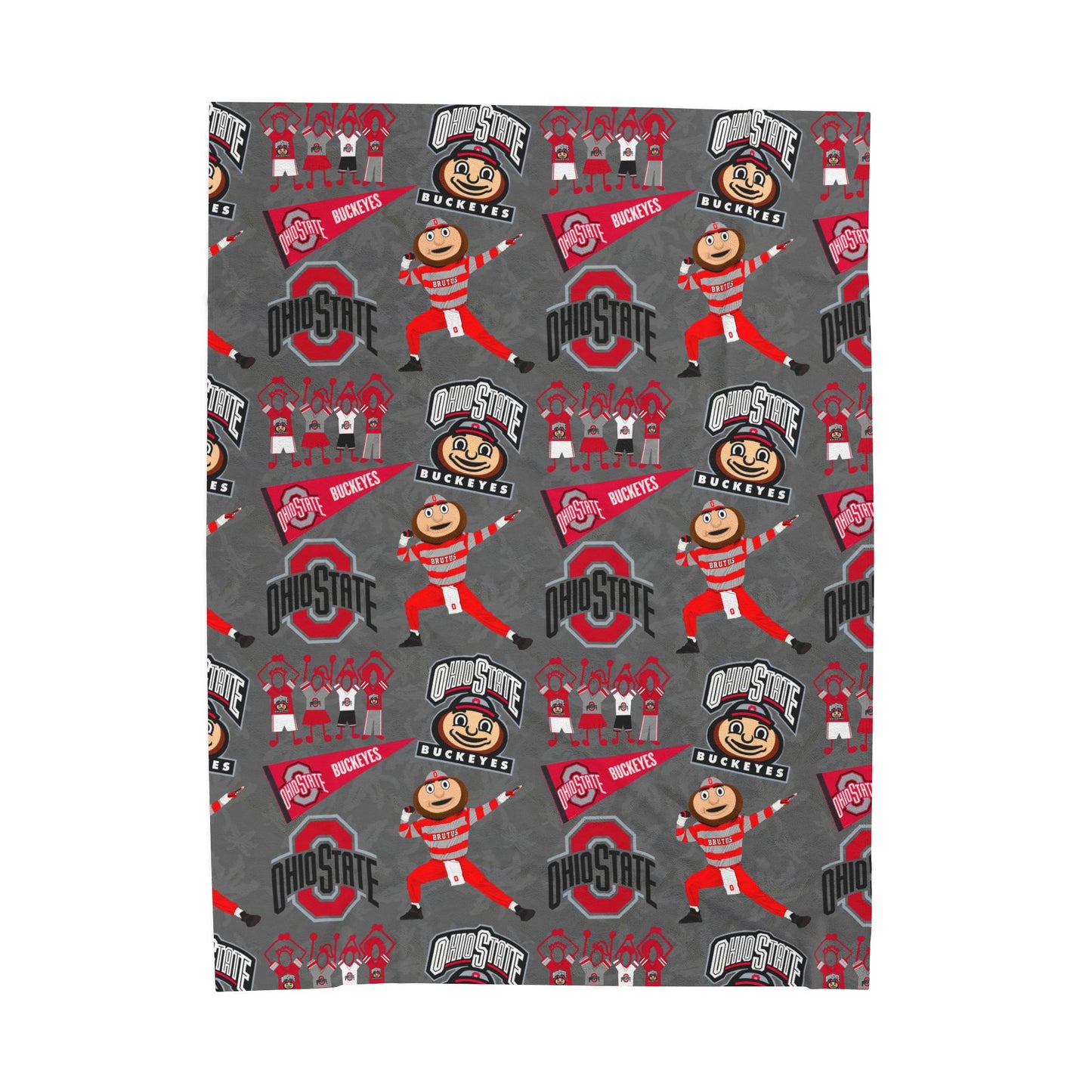 Ohio State Velveteen Plush Blanket, Cozy Sports Throw Blanket, College Fan Gift, Soft Fleece Blanket, Warm Home Décor