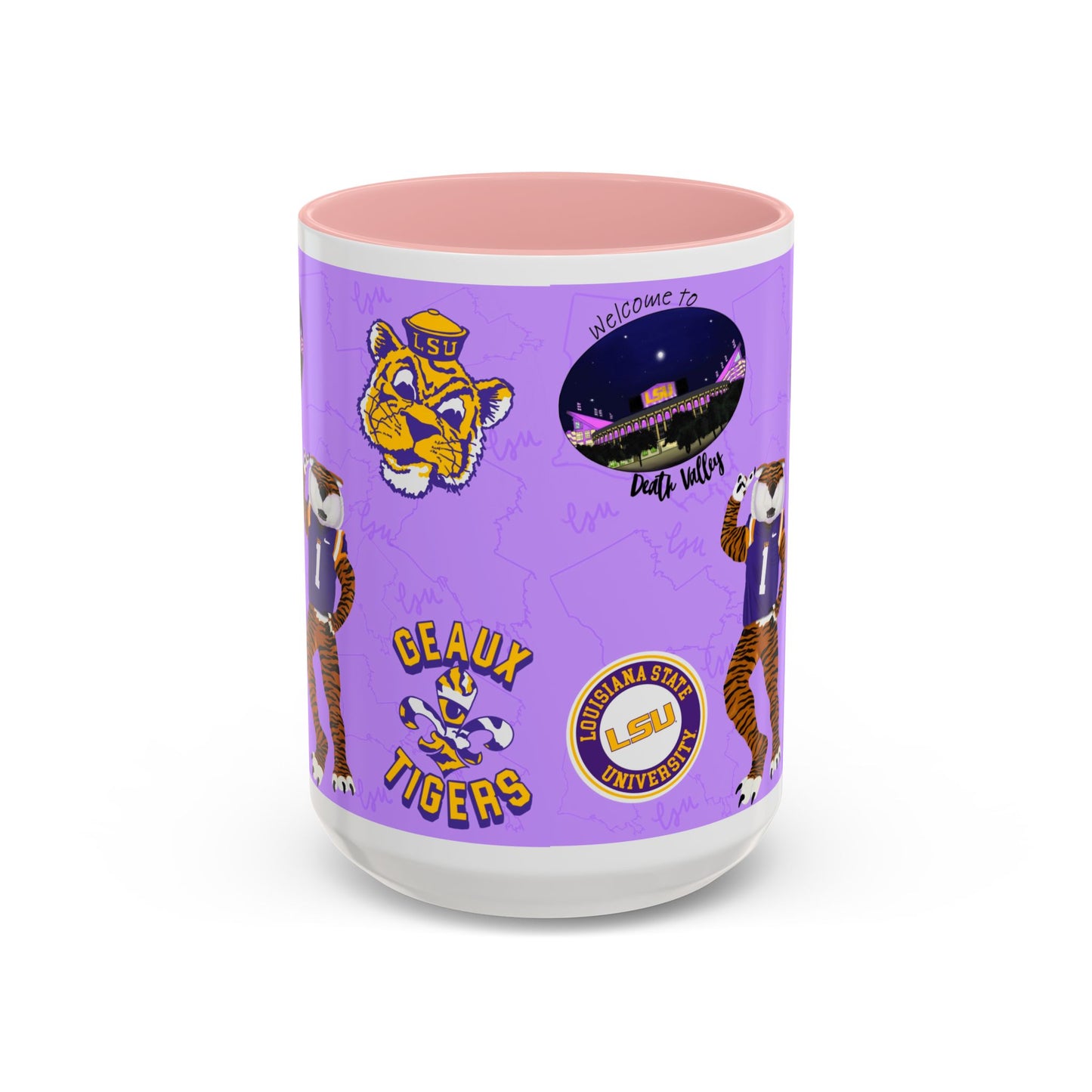 LSU Tigers Accent Coffee Mug - Perfect for Sports Fans, Gift for Graduates, Home Decor, College Student, Game Day Essentials
