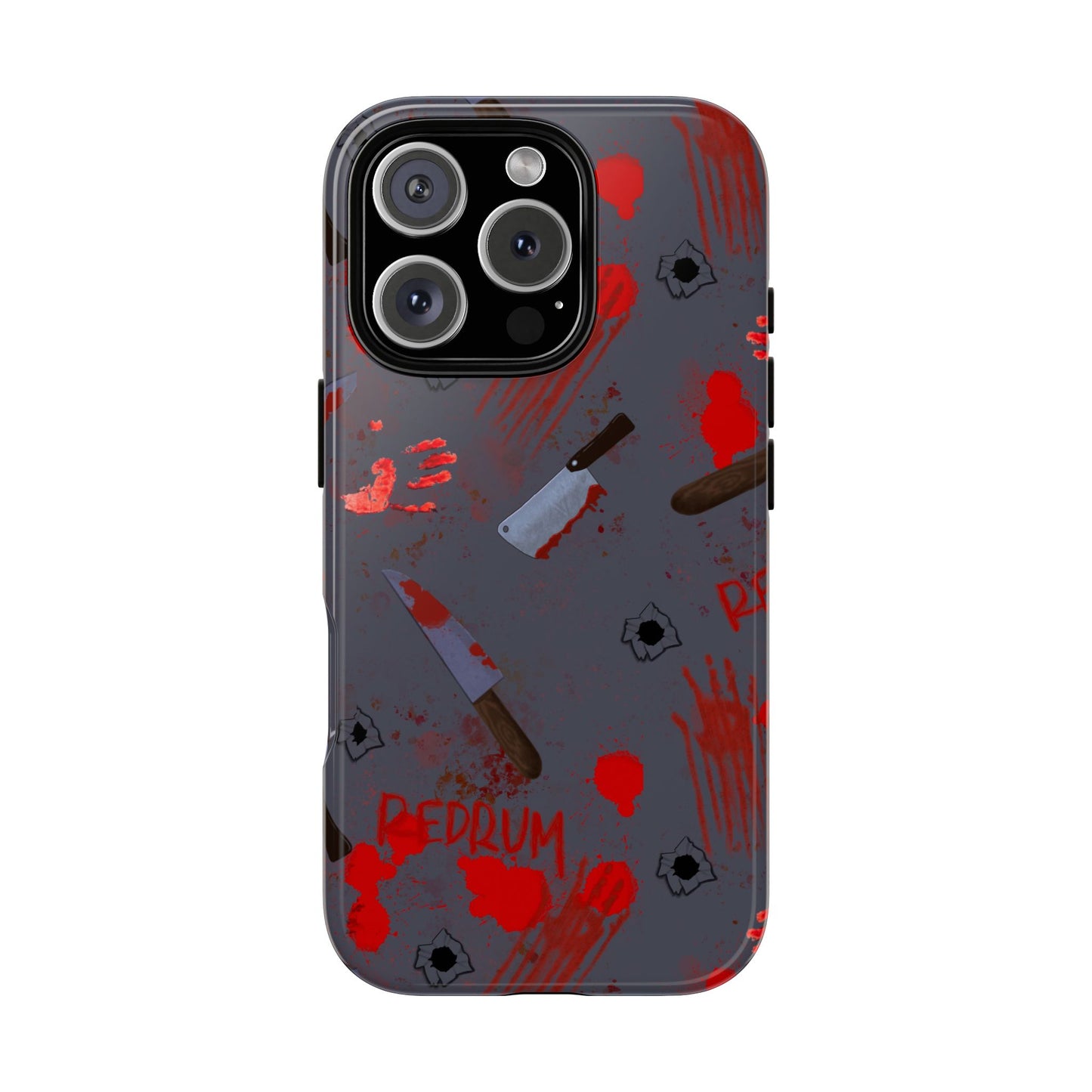 Blood Splatter Phone Case, Tough Case for Horror Fans, Halloween Accessory, Unique Gift for Gamers, Spooky Phone Cover