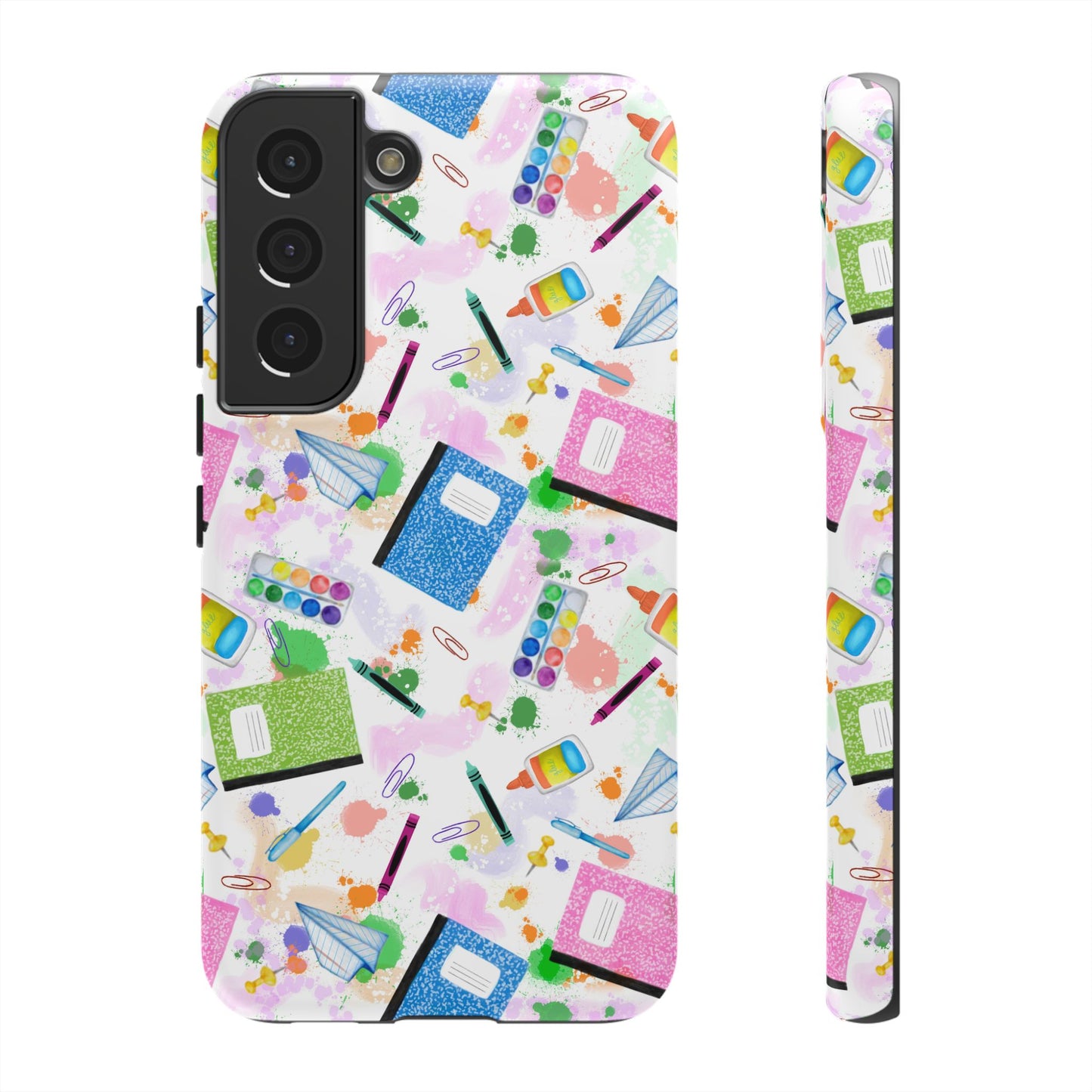 Colorful Art-Themed Phone Case, Cute Creative Gift for Artists, Unique Mobile Cover, Fun School Supplies Case, Bright Art Supplies Design