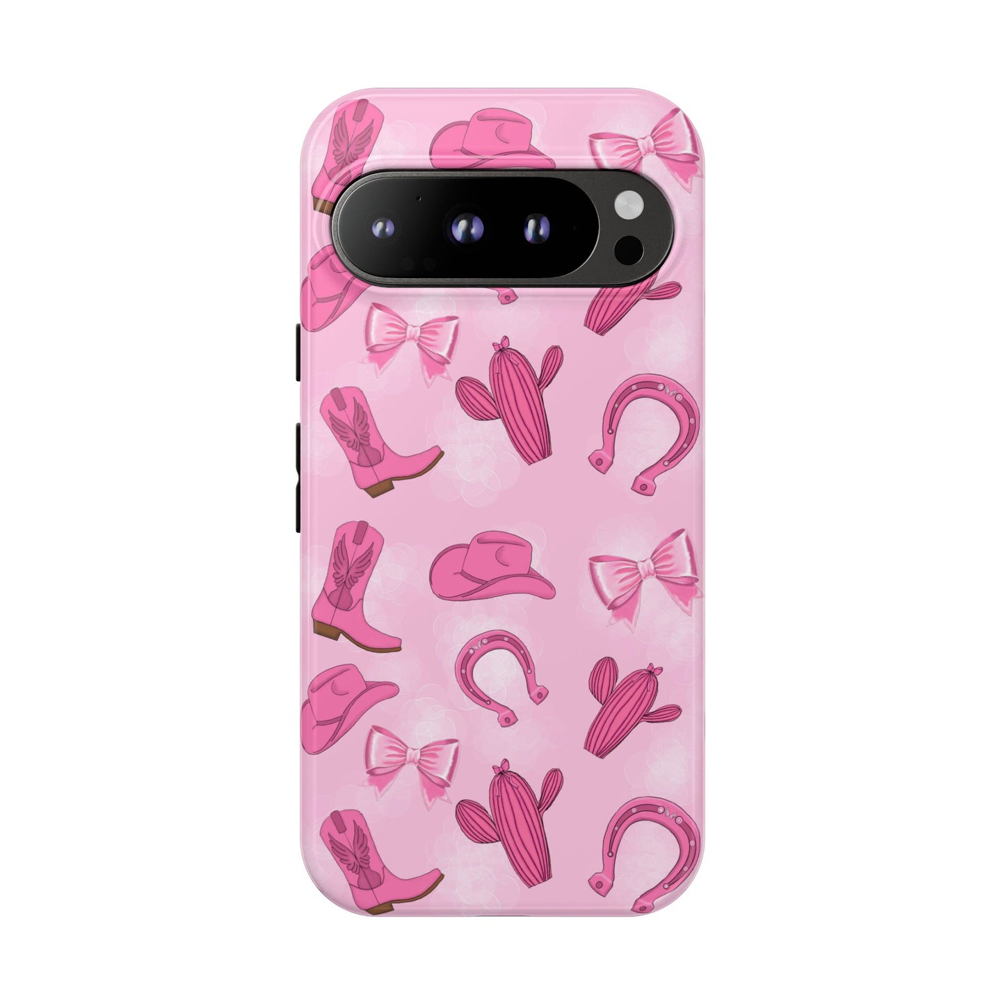 Cowgirl Chic Phone Case, Western Style Tough Case, Cute Pink Cowboy Theme, Gift for Rodeo Lovers, Country Western Decor