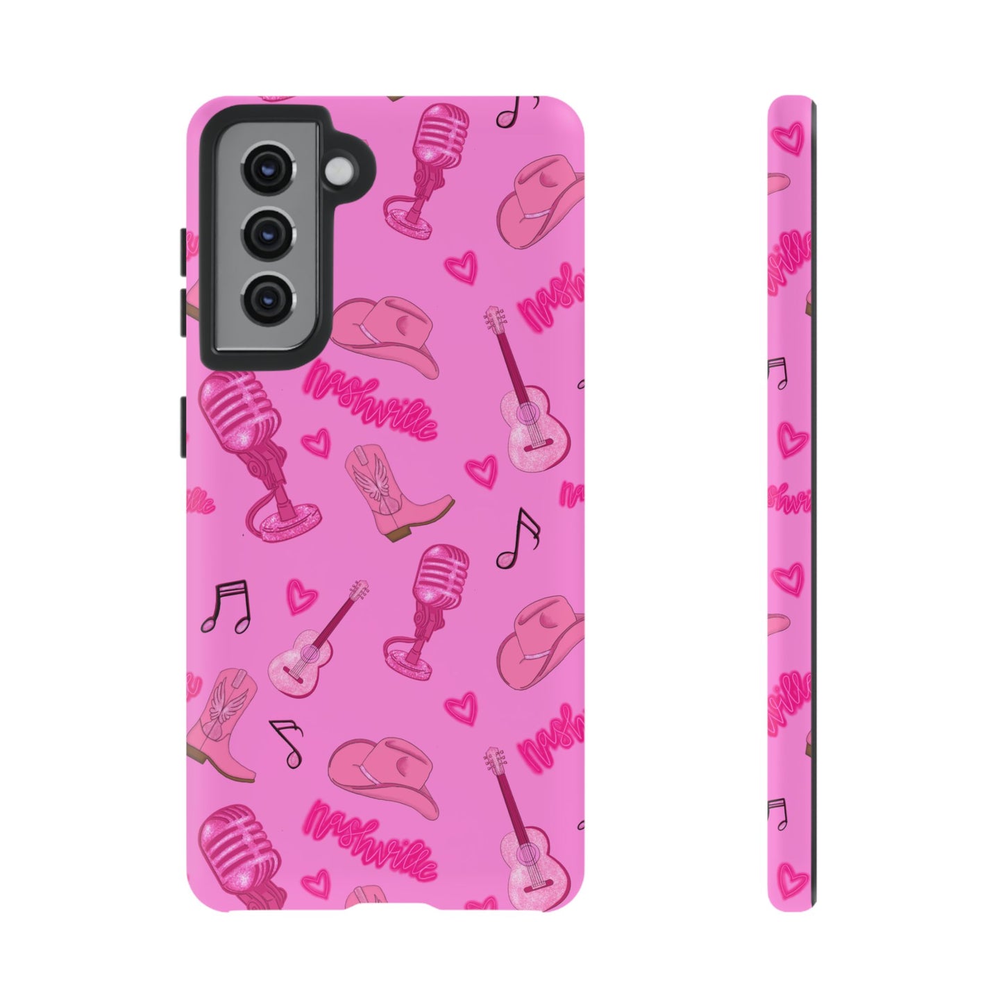 Pink Music Cases for Tough Love, Music Lover Gift, Phone Accessories, Cute Phone Covers, Stylish Cases for Women