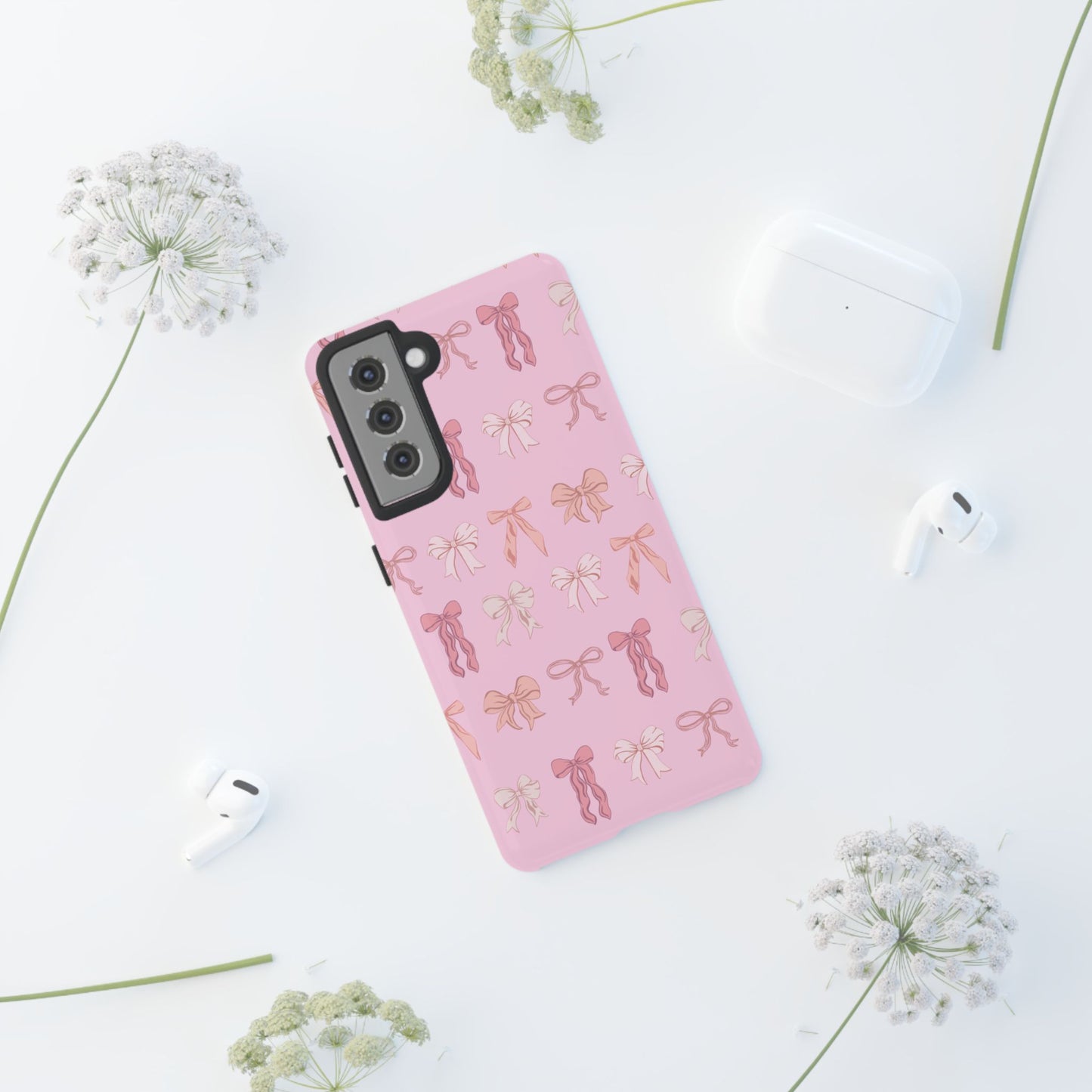 Cute Phone Case with Bow Design | Pink Aesthetic | Gifts for Her, Birthday Present, Trendy Phone Accessories, Fashionable Tech Cover