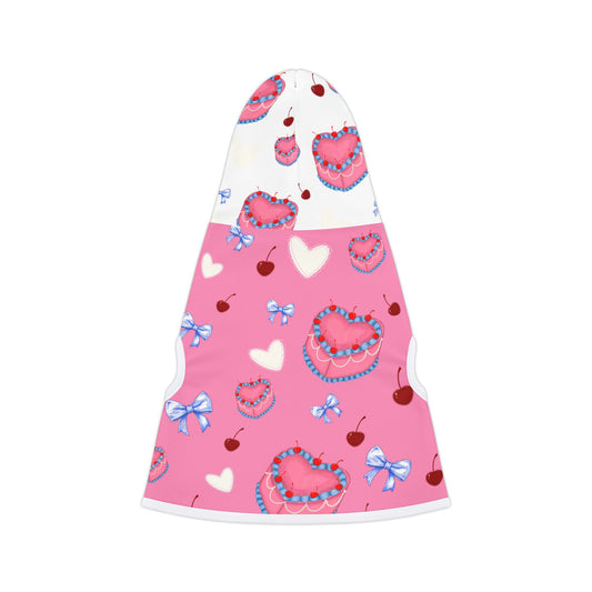 Cute Heart Print Pet Hoodie, Adorable Dog Sweater, Valentine’s Day Gift, Cozy Pet Clothes, Fashion for Pets