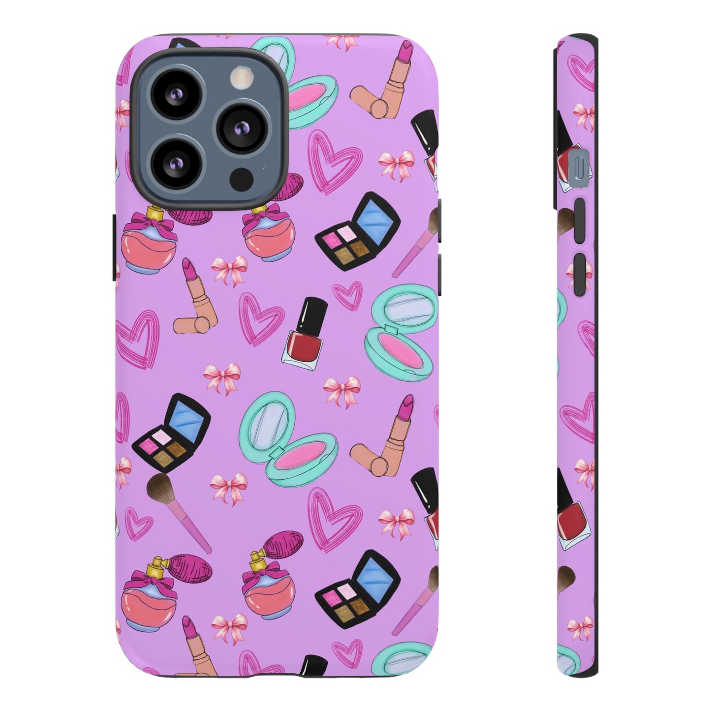 Cute Makeup Phone Case, Tough Cases, Cosmetic Lover Gift, Makeup Junkie Accessory, Beauty Phone Cover, Fun Design for Her