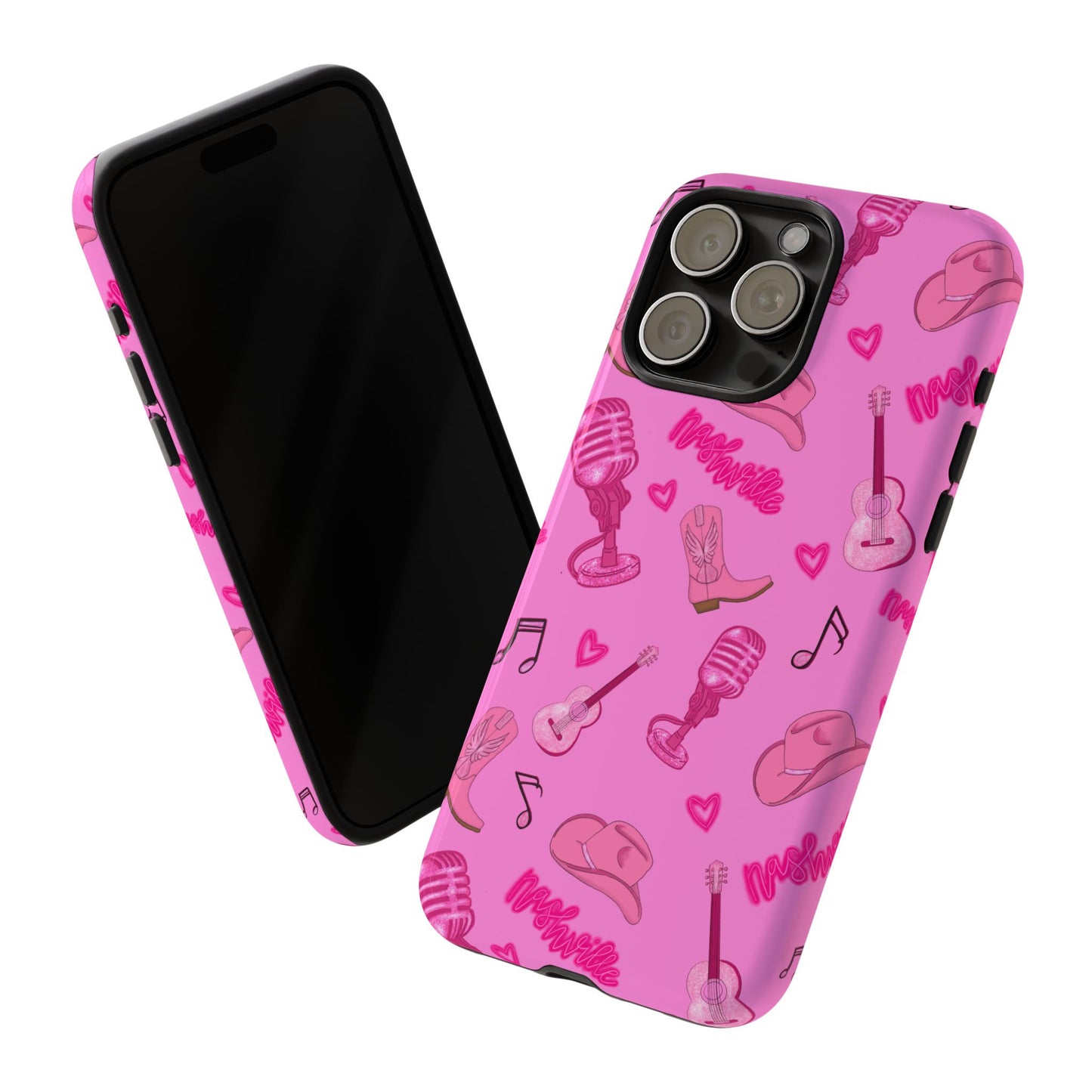 Pink Music Cases for Tough Love, Music Lover Gift, Phone Accessories, Cute Phone Covers, Stylish Cases for Women