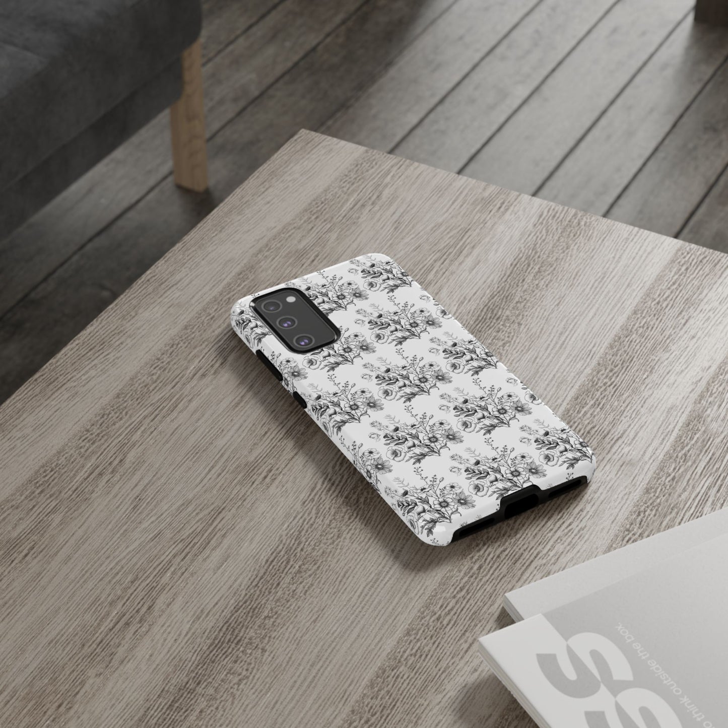 Floral Phone Case, Tough Cases with Elegant Black and White Design, Protective Cover for Fashion Lovers, Unique Gift for All [...]