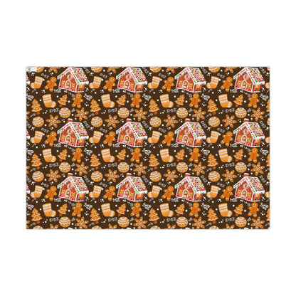 Gingerbread House Holiday Gift Wrap Paper