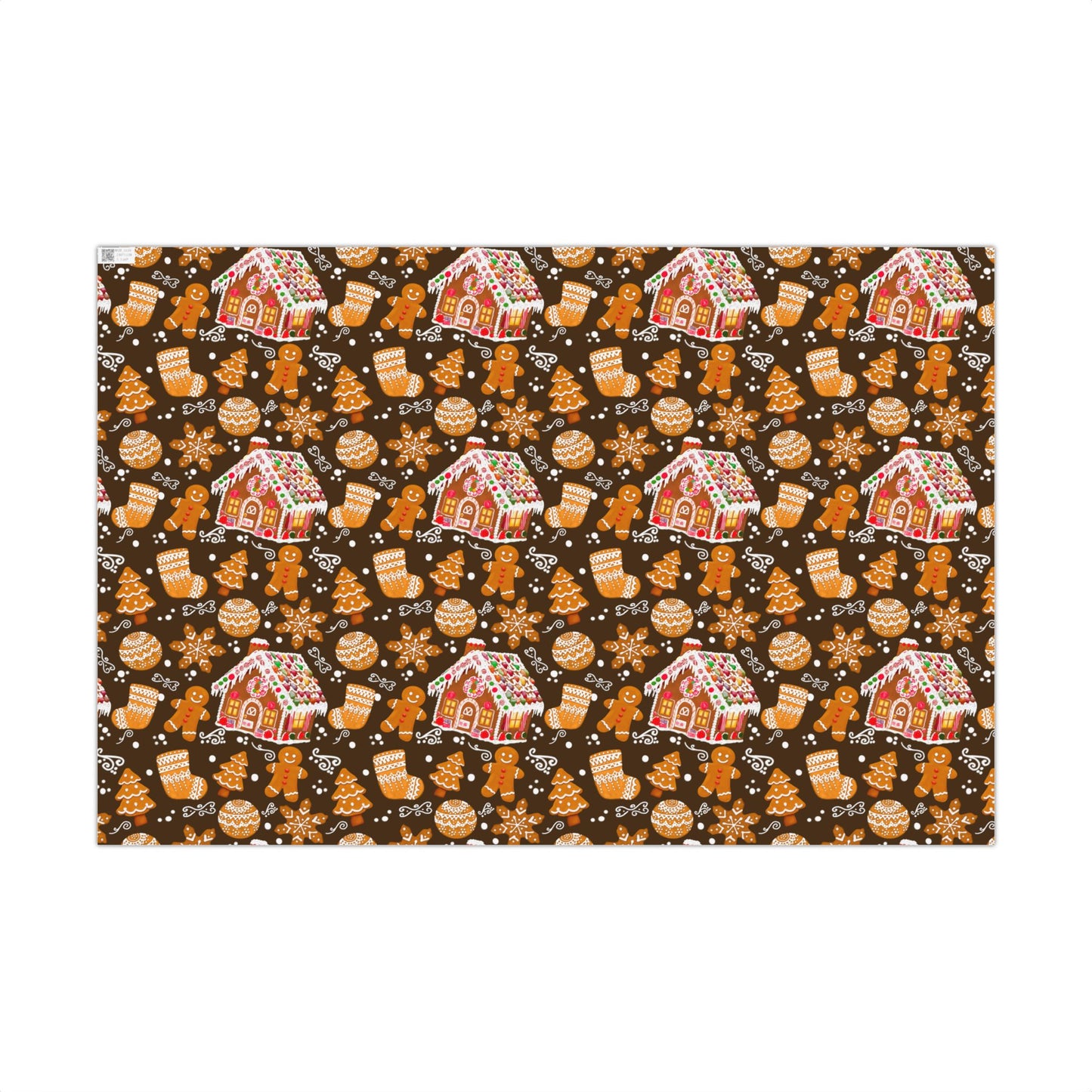 Gingerbread House Holiday Gift Wrap Paper