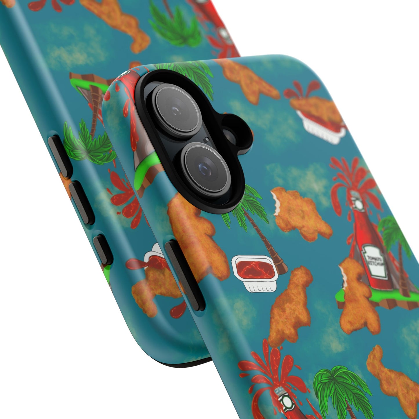 Dino Nuggets Phone Case - Tropical Vibes & Humor, Perfect Gift for Friends, Summer BBQ, Beach Lovers, Unique Accessory, Tough Cases