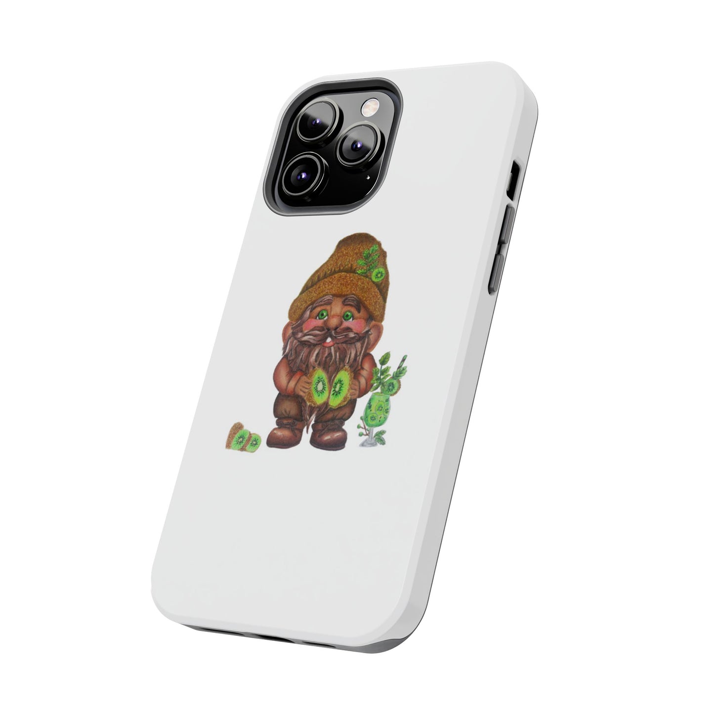 Funny Kiwi Gnome Phone Cases, Phone Covers for Gnome Lovers, Cute Gift for Gardeners, Unique Tech Accessories, Holiday Gifts