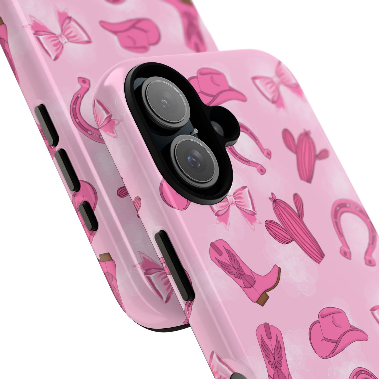 Cowgirl Chic Phone Case, Western Style Tough Case, Cute Pink Cowboy Theme, Gift for Rodeo Lovers, Country Western Decor