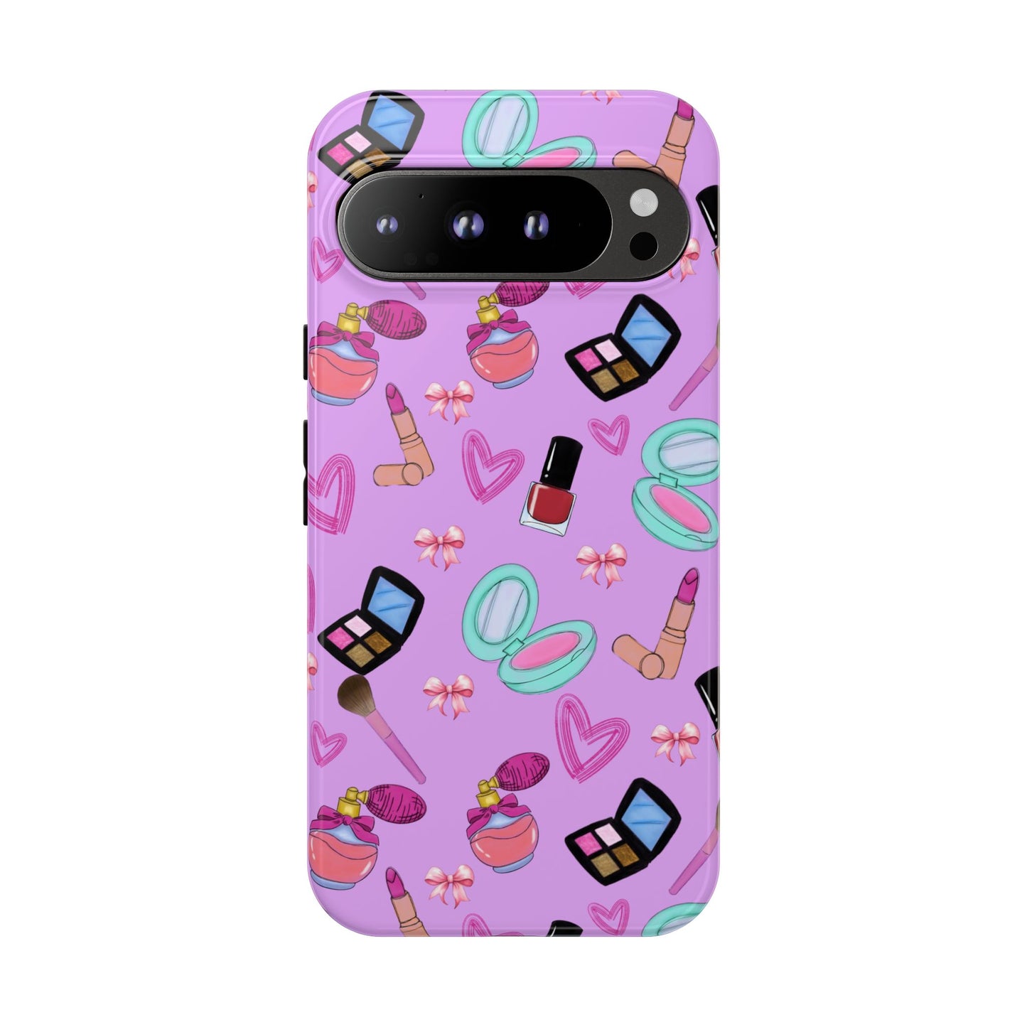 Cute Makeup Phone Case, Tough Cases, Cosmetic Lover Gift, Makeup Junkie Accessory, Beauty Phone Cover, Fun Design for Her