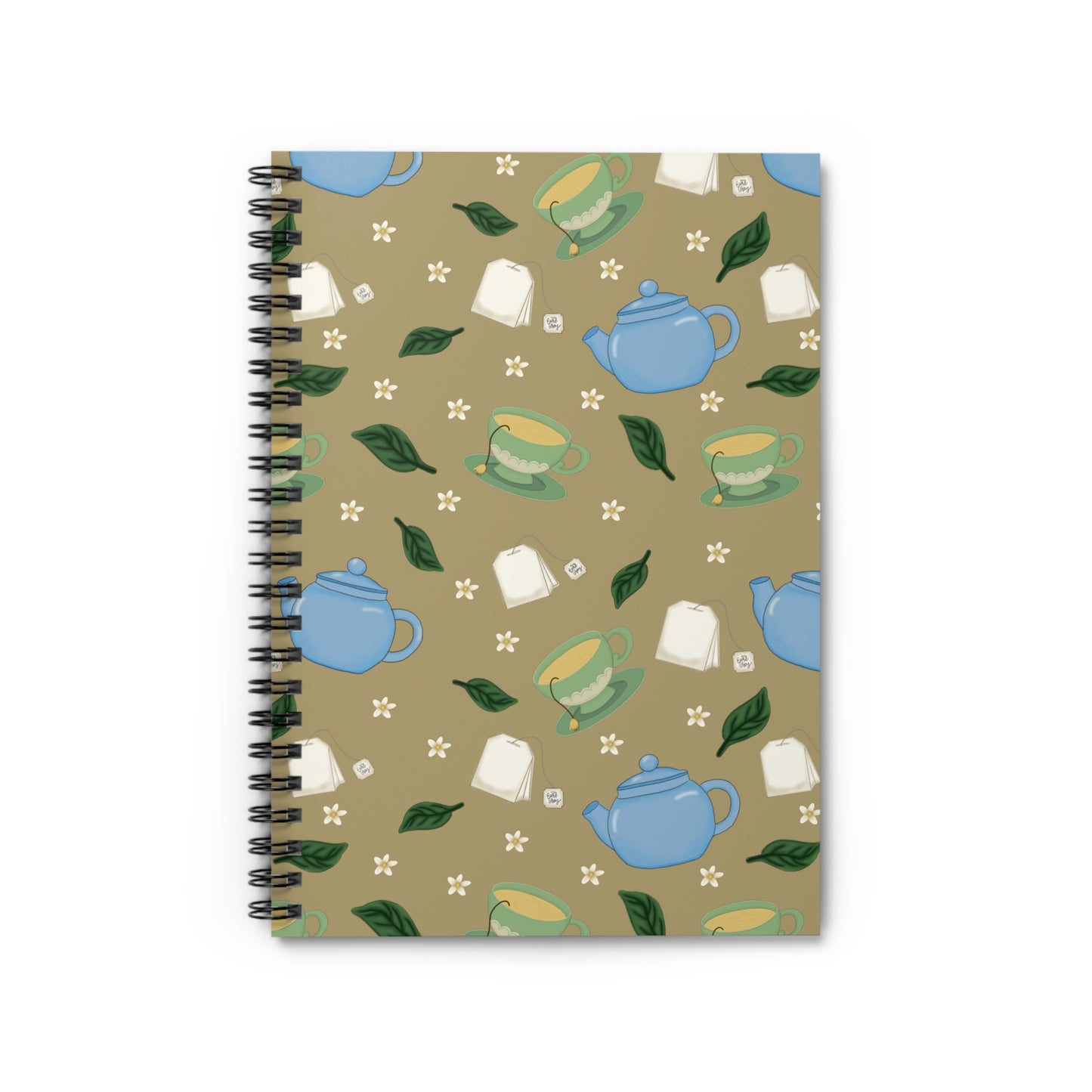Tea-Themed Spiral Notebook, Perfect for Journaling, Note Taking, and Gifts for Tea Lovers