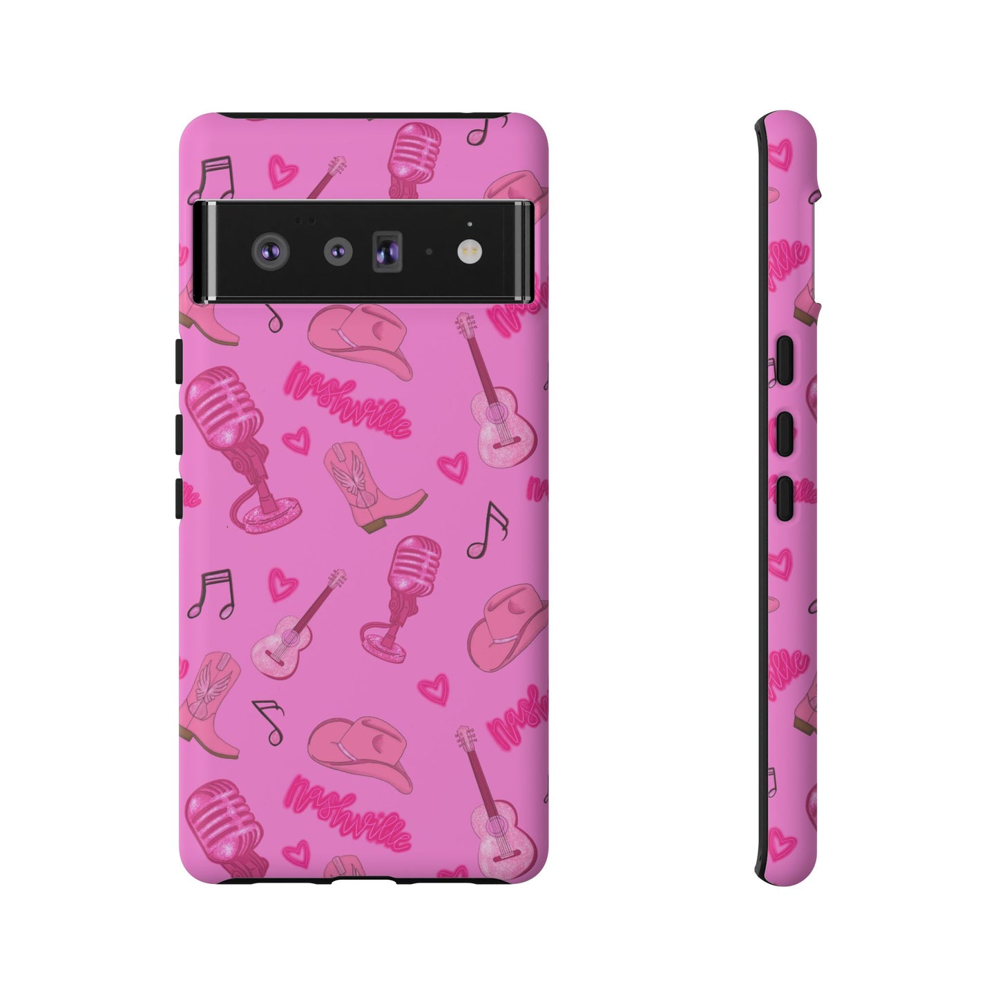 Pink Music Cases for Tough Love, Music Lover Gift, Phone Accessories, Cute Phone Covers, Stylish Cases for Women