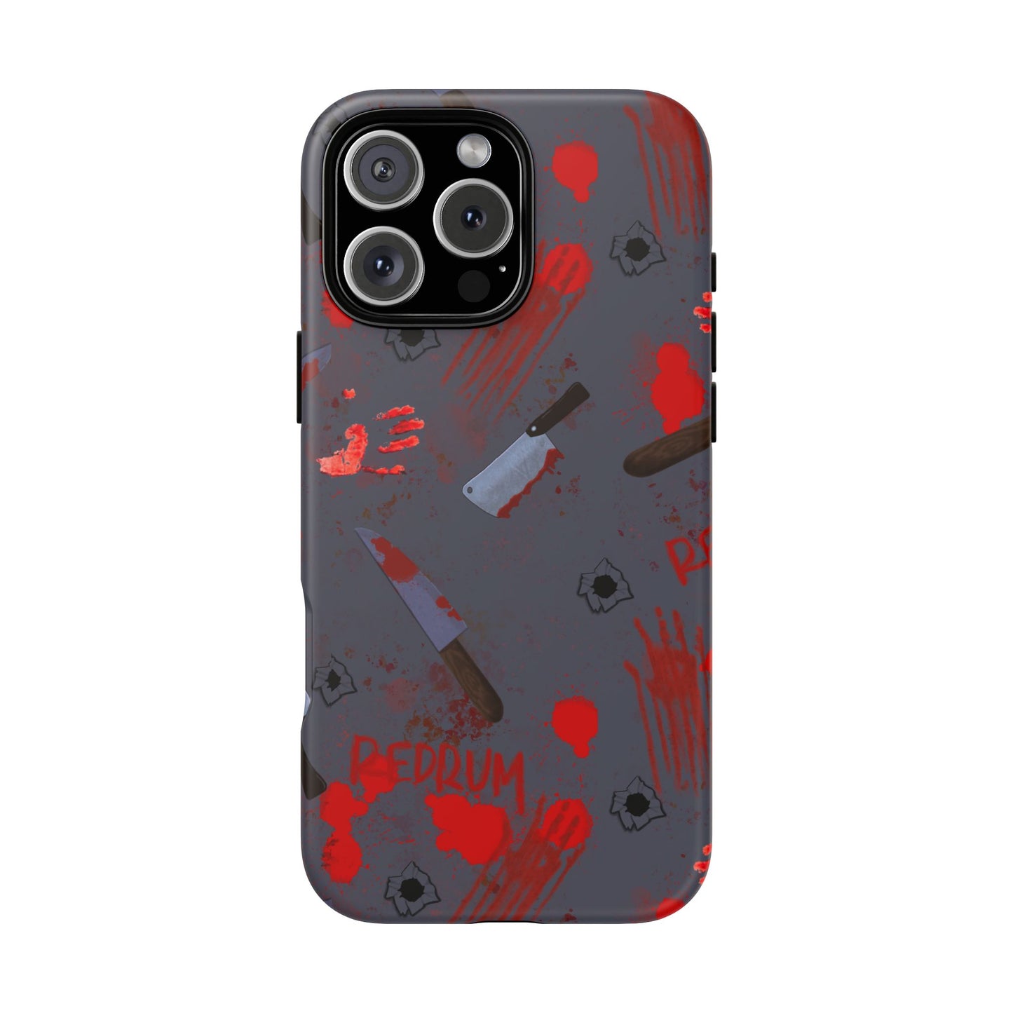 Blood Splatter Phone Case, Tough Case for Horror Fans, Halloween Accessory, Unique Gift for Gamers, Spooky Phone Cover
