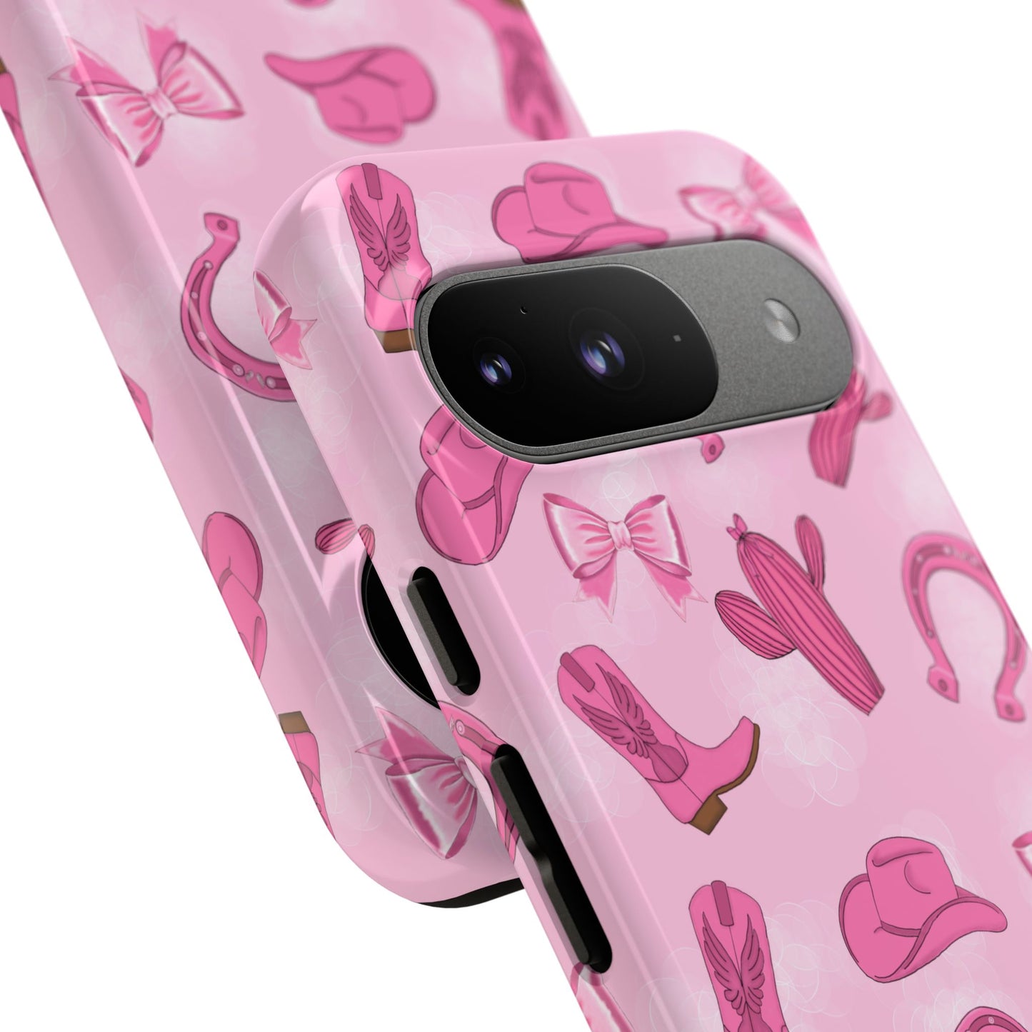 Cowgirl Chic Phone Case, Western Style Tough Case, Cute Pink Cowboy Theme, Gift for Rodeo Lovers, Country Western Decor