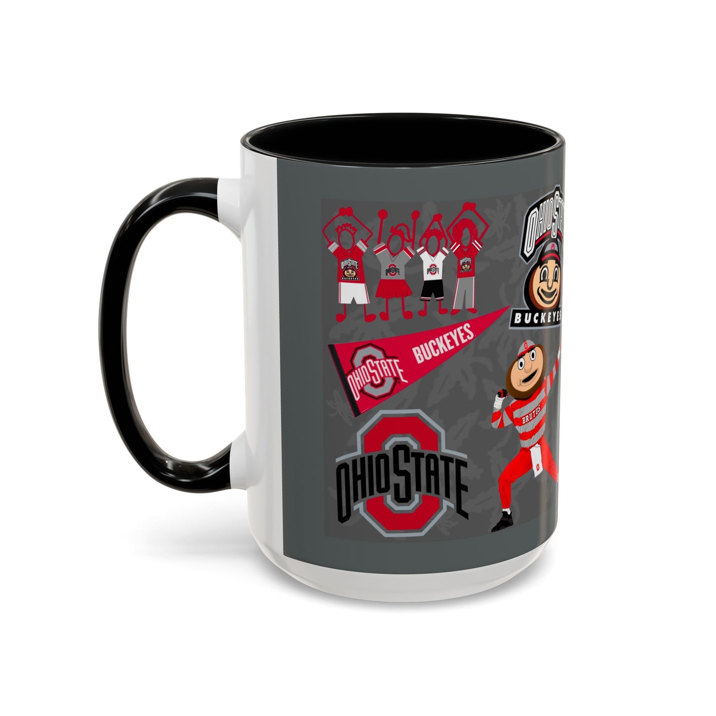 Ohio State Buckeyes Accent Coffee Mug | Gift for Fans, Sports Lovers, College Alumni, Holiday Decorations, Game Day Essentials