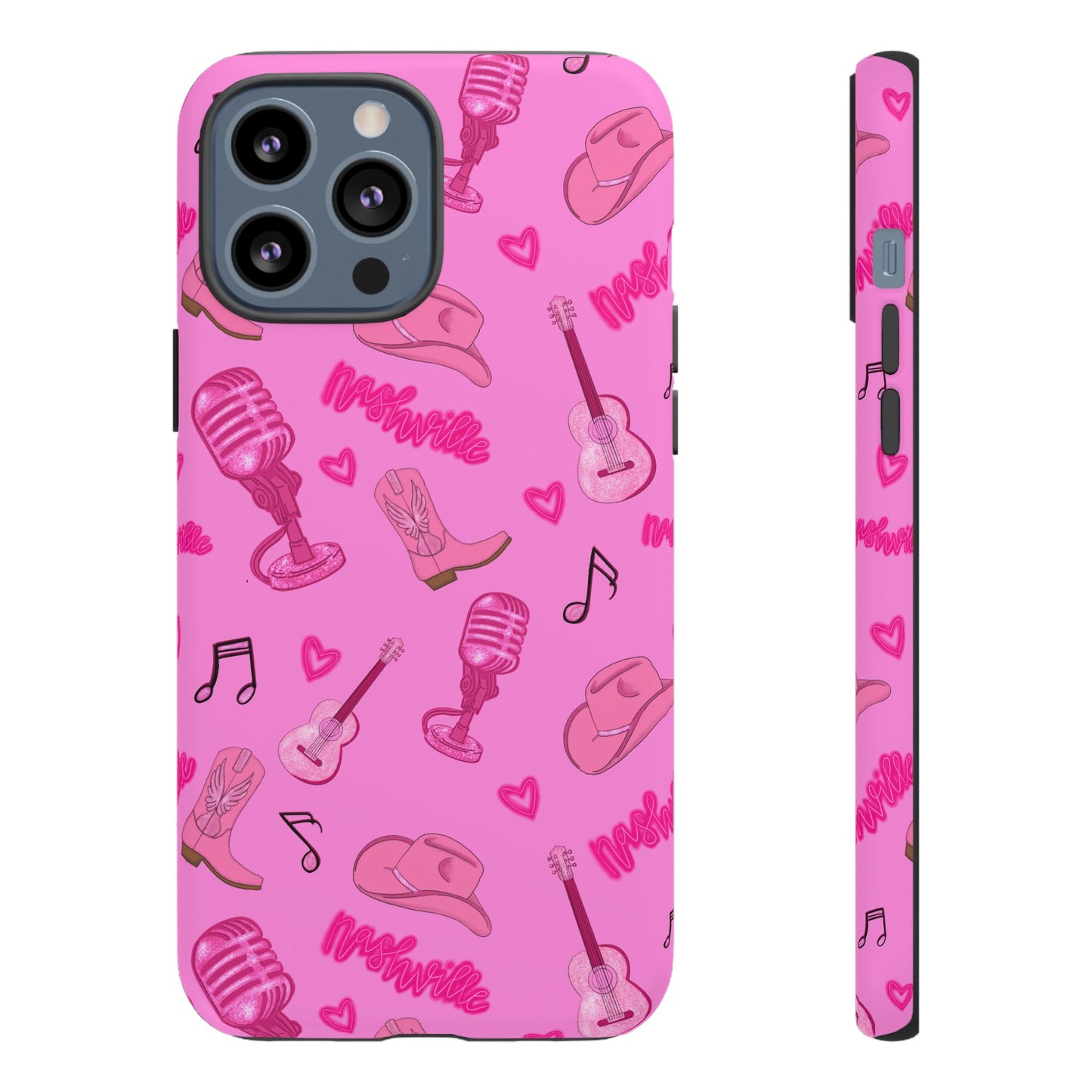 Pink Music Cases for Tough Love, Music Lover Gift, Phone Accessories, Cute Phone Covers, Stylish Cases for Women