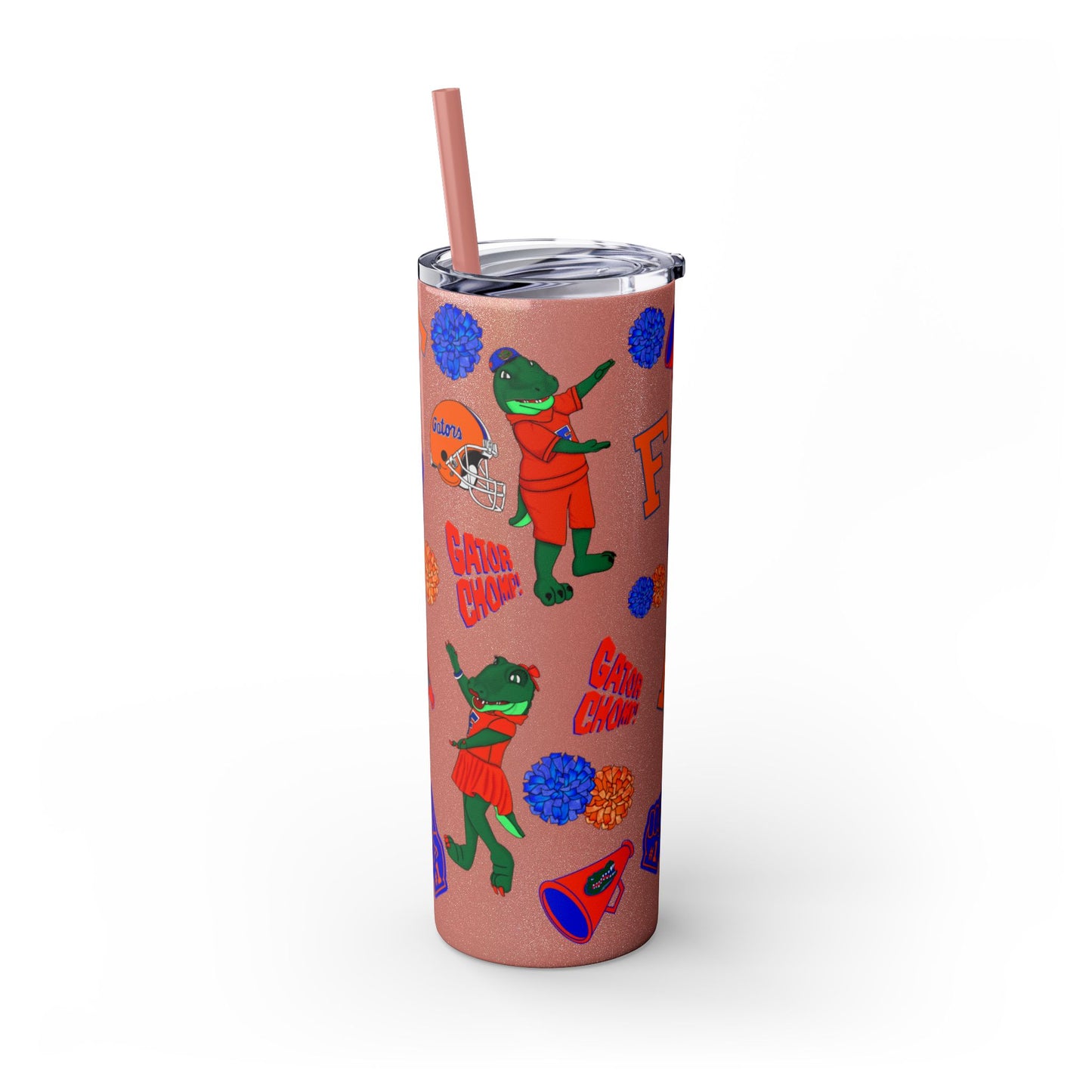 Florida Gators Spirit Skinny Tumbler - 20oz, Perfect for Game Day, Alumni Gifts, Sports Parties, Custom Drinkware, Florida Fan Merch