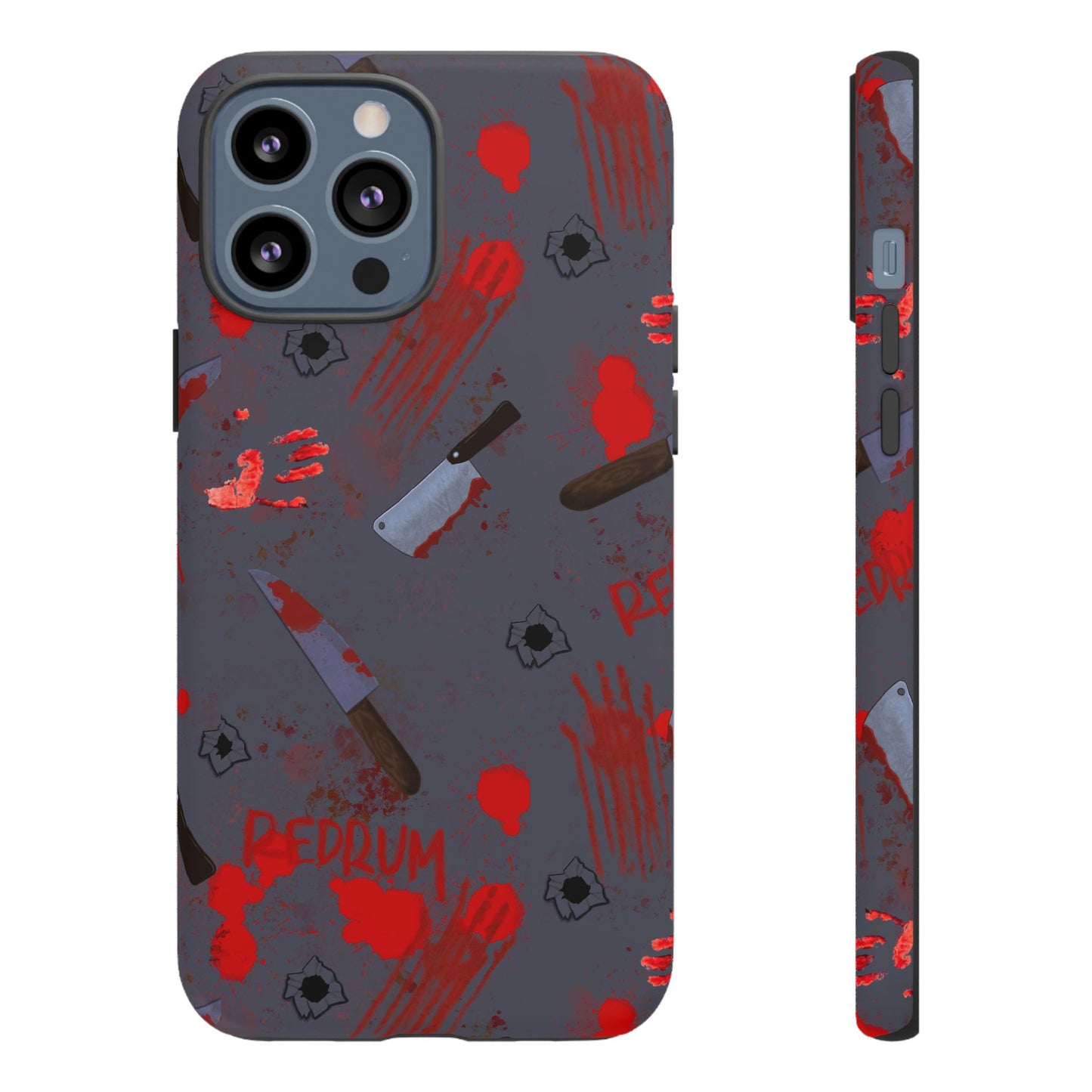 Blood Splatter Phone Case, Tough Case for Horror Fans, Halloween Accessory, Unique Gift for Gamers, Spooky Phone Cover