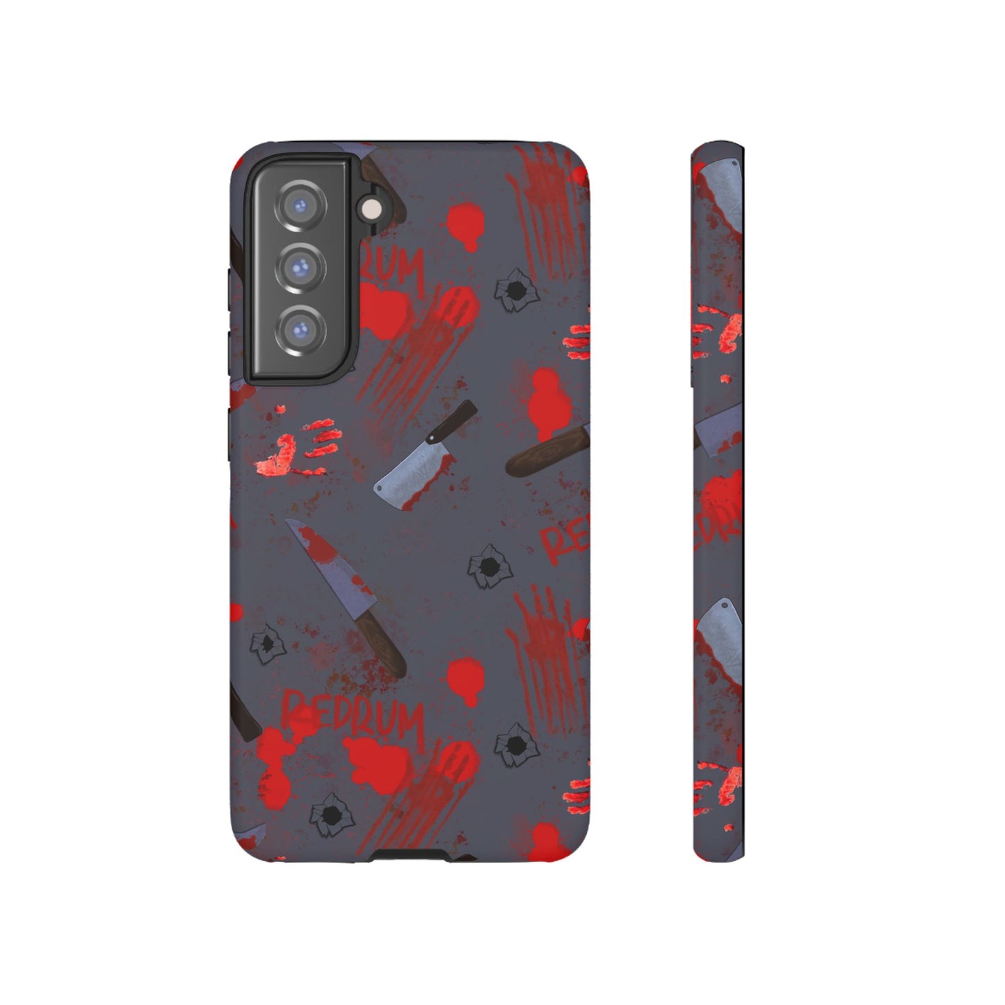 Blood Splatter Phone Case, Tough Case for Horror Fans, Halloween Accessory, Unique Gift for Gamers, Spooky Phone Cover