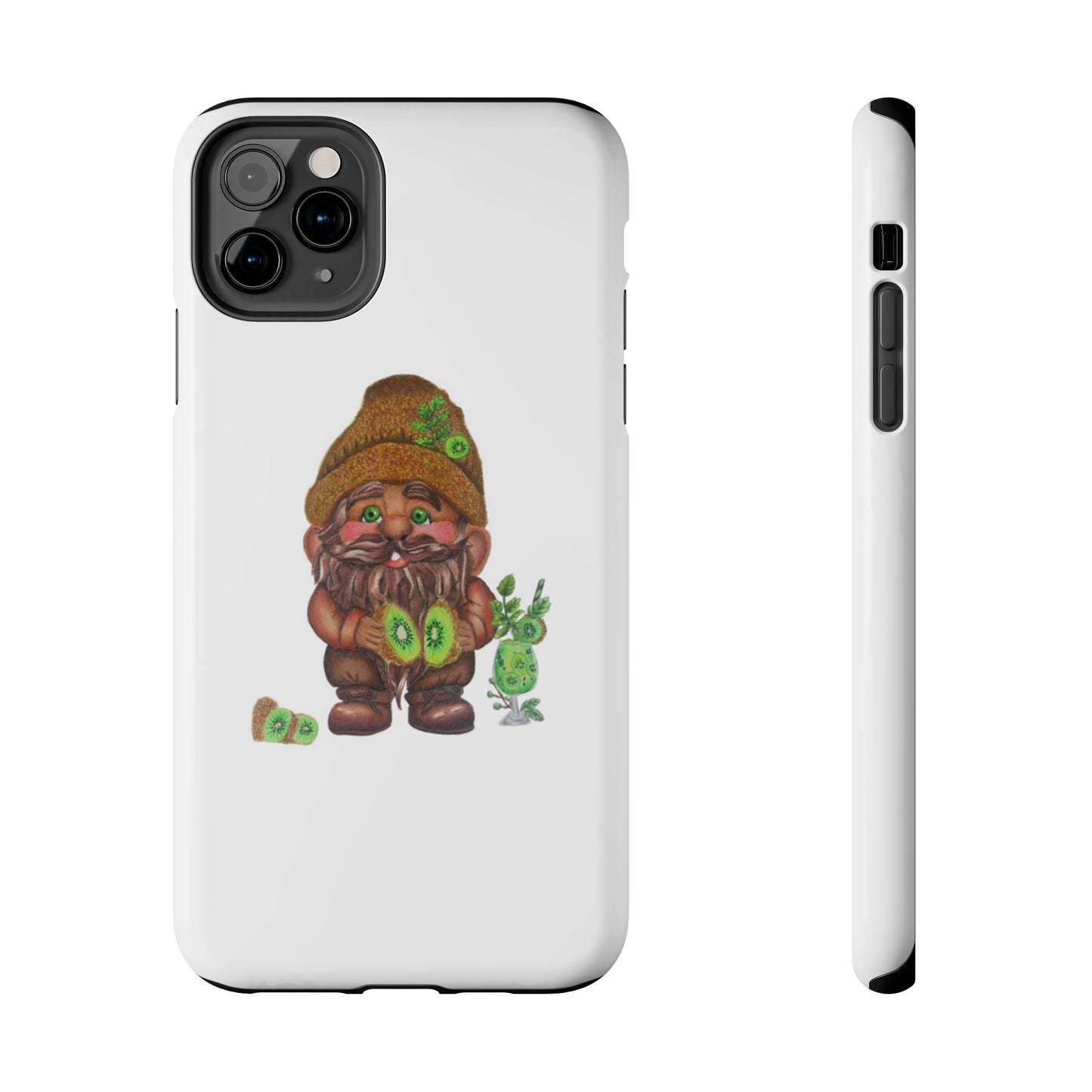 Funny Kiwi Gnome Phone Cases, Phone Covers for Gnome Lovers, Cute Gift for Gardeners, Unique Tech Accessories, Holiday Gifts