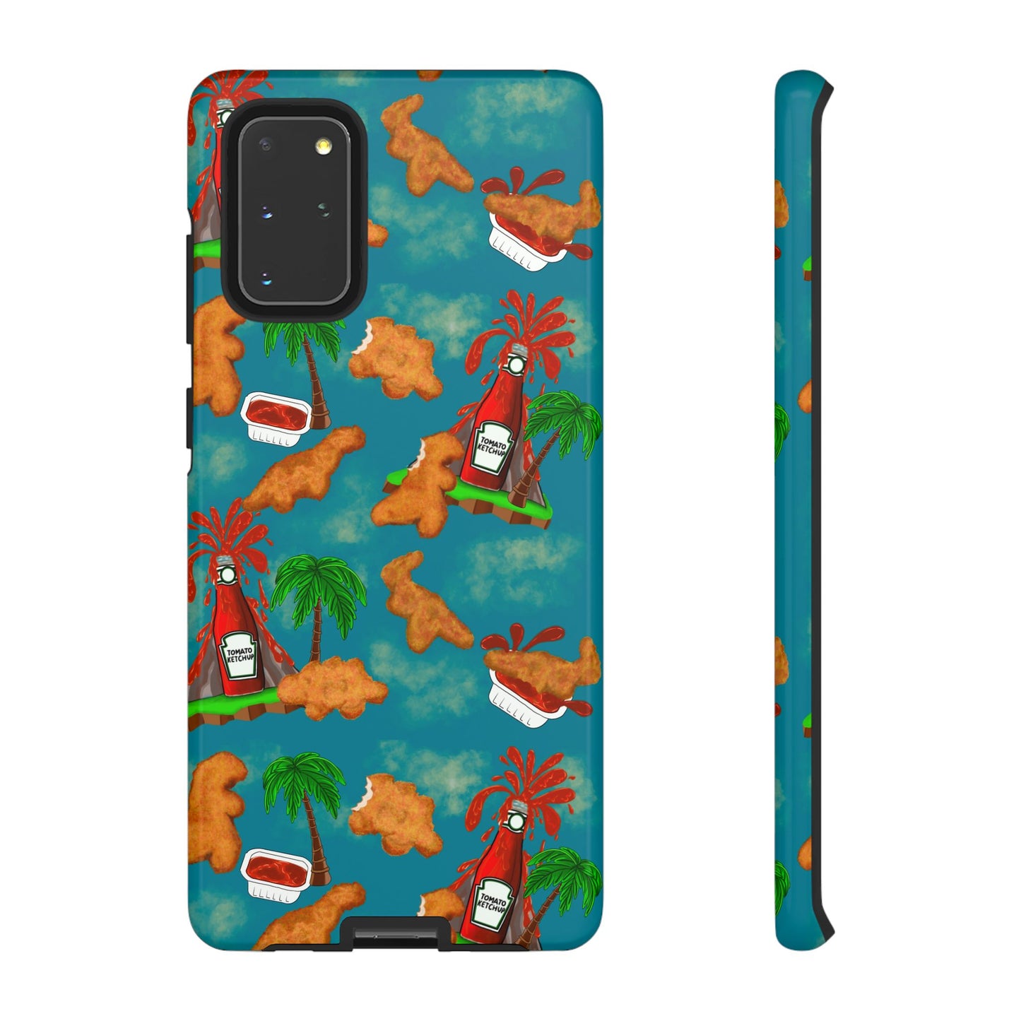 Dino Nuggets Phone Case - Tropical Vibes & Humor, Perfect Gift for Friends, Summer BBQ, Beach Lovers, Unique Accessory, Tough Cases