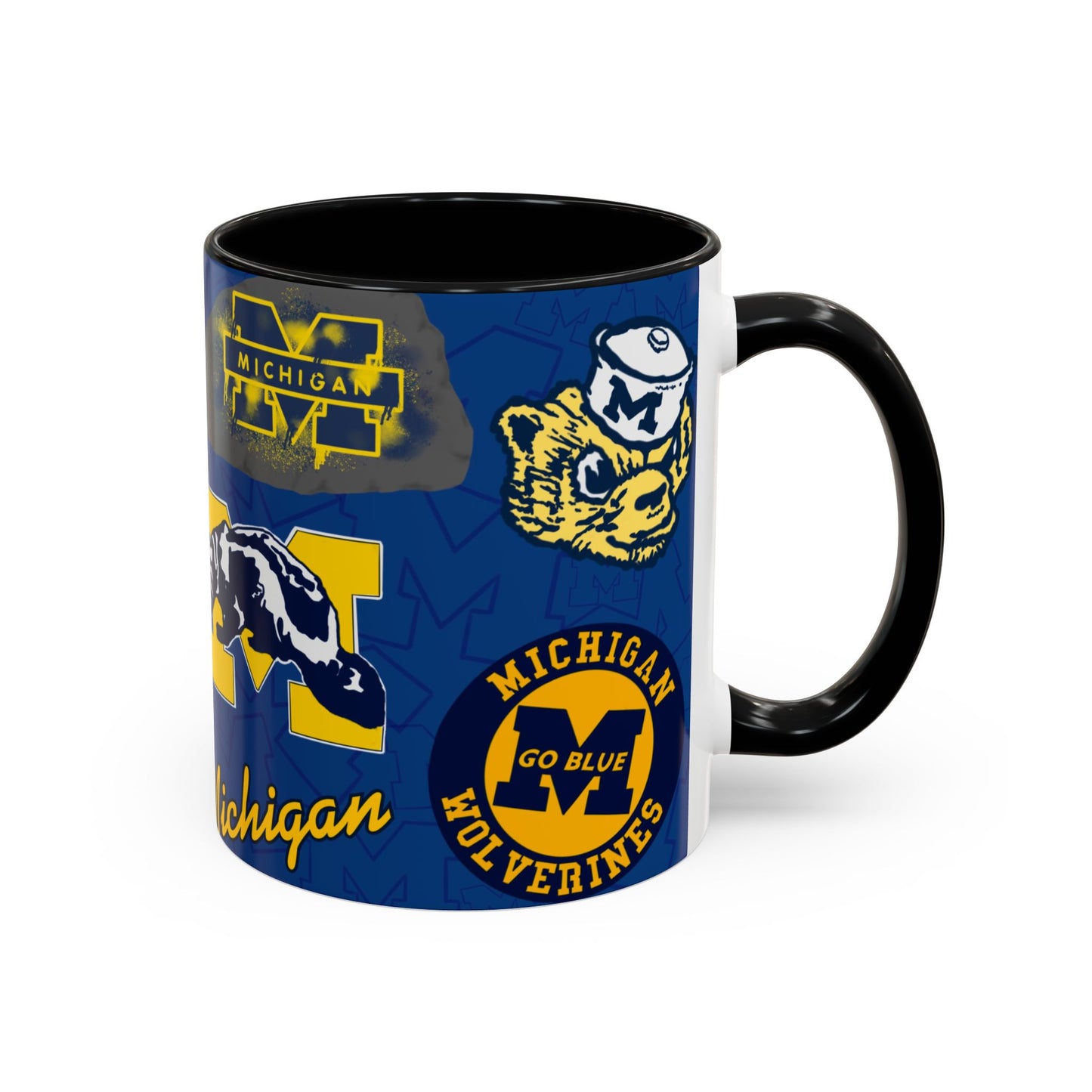 Michigan Wolverines Accent Coffee Mug - Perfect for Game Day, Fan Gift, Coffee Lovers, Sports Decor, College Spirit