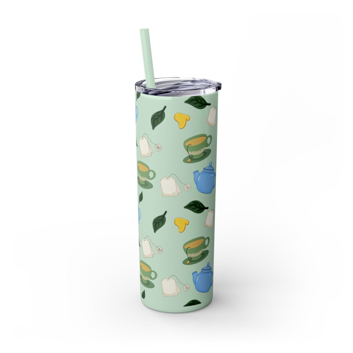Charming Tea Themed Tumbler, Stylish Drinkware for Tea Lovers, Perfect for Gifts, Home, Travel, Eco-Friendly Beverage Container