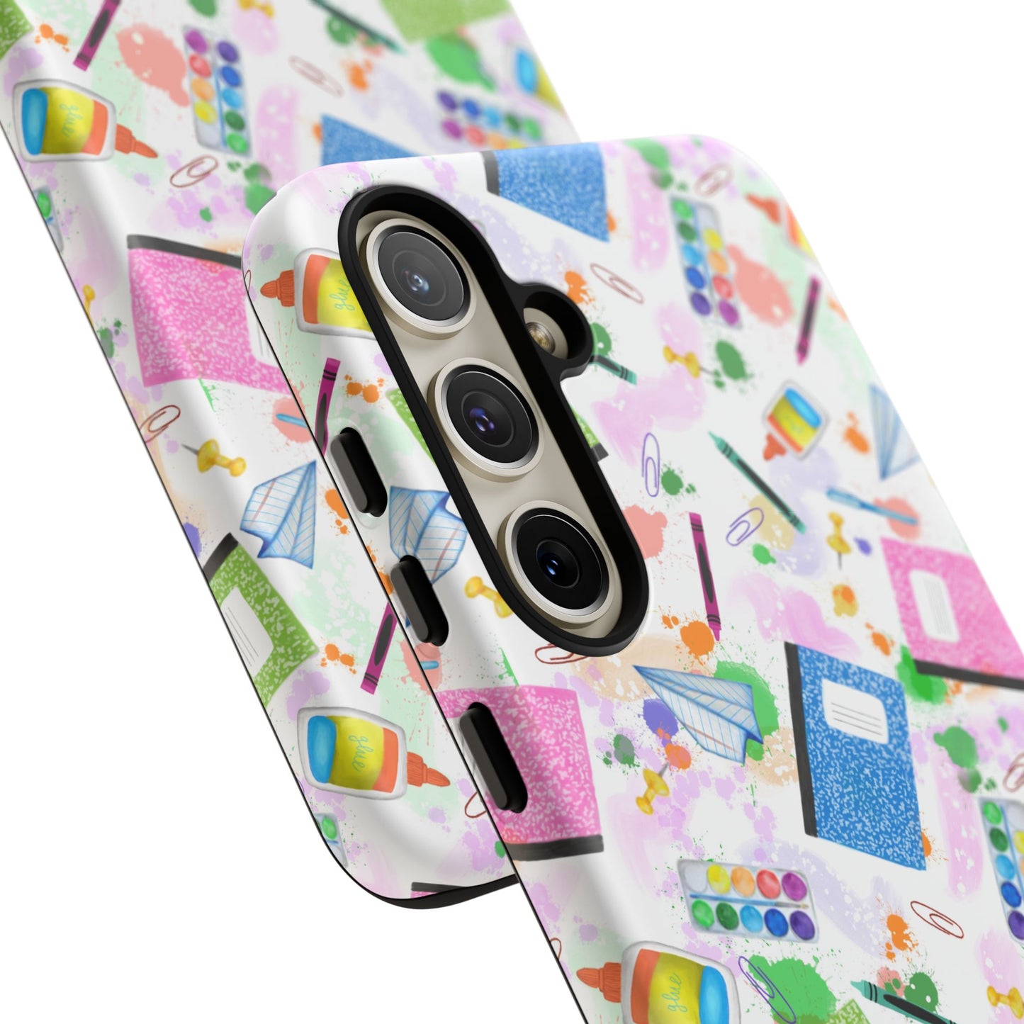 Colorful Art-Themed Phone Case, Cute Creative Gift for Artists, Unique Mobile Cover, Fun School Supplies Case, Bright Art Supplies Design