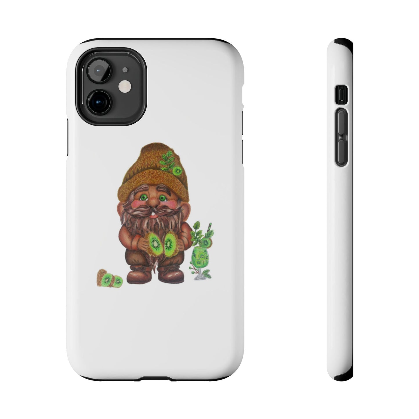 Funny Kiwi Gnome Phone Cases, Phone Covers for Gnome Lovers, Cute Gift for Gardeners, Unique Tech Accessories, Holiday Gifts
