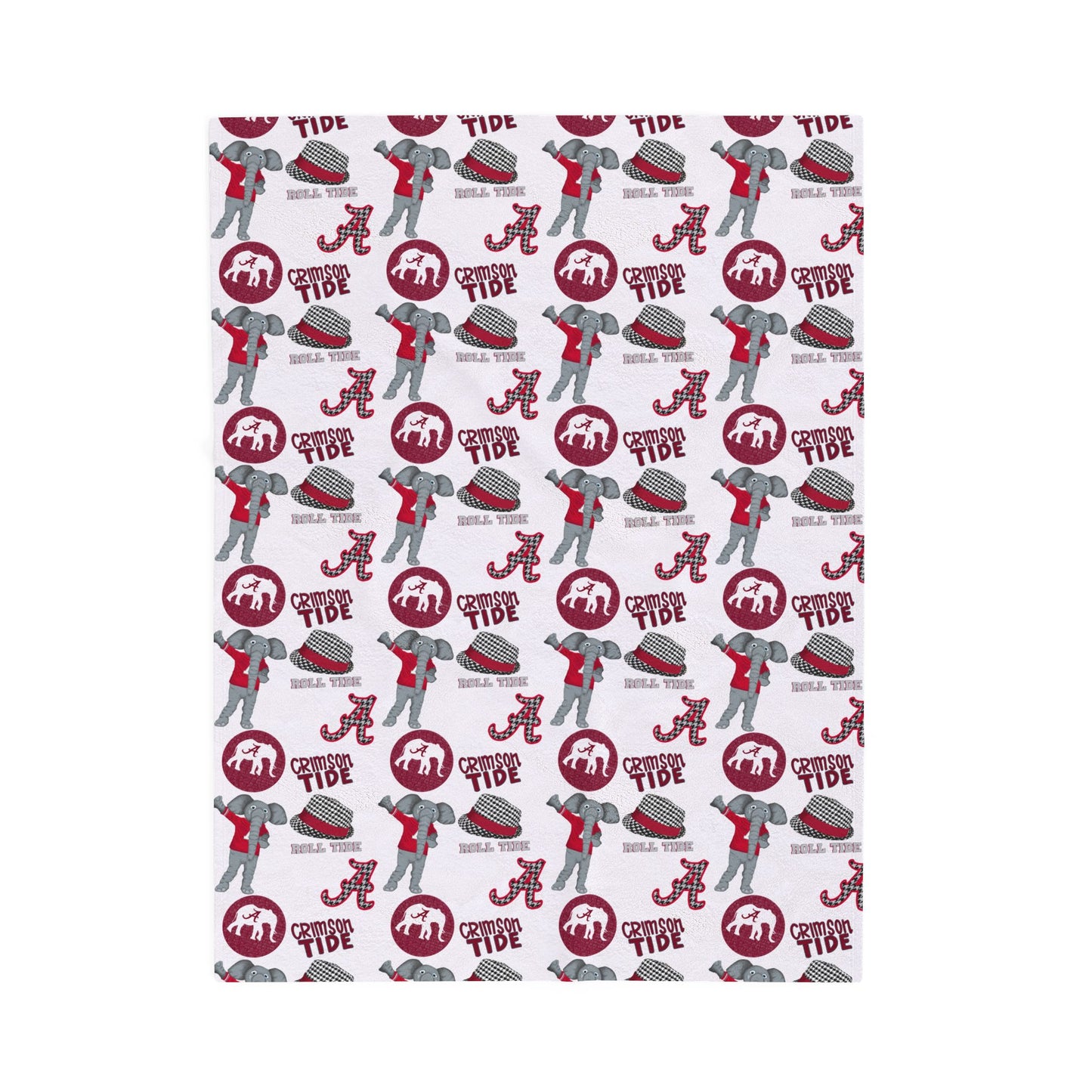 Alabama Crimson Tide Velveteen Plush Blanket - Perfect for Game Day, Dorm Decor, Gift, Home Essentials, Soft Throw