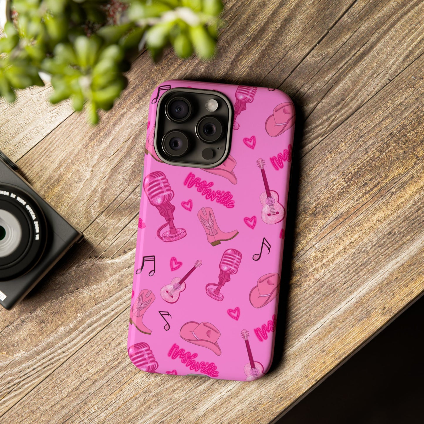 Pink Music Cases for Tough Love, Music Lover Gift, Phone Accessories, Cute Phone Covers, Stylish Cases for Women
