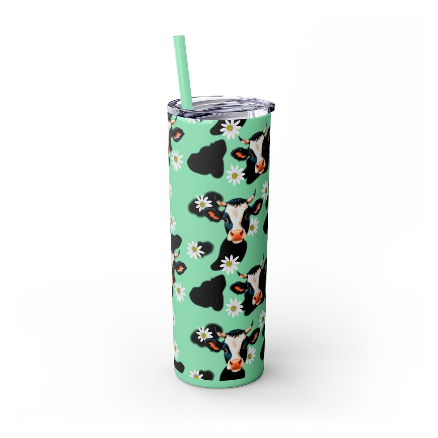 Charming Cow Print Tumbler with Straw, 20oz | Perfect for Cow Lovers, Unique Gift, Farmhouse Decor, Daily Hydration, Fun Drinkware