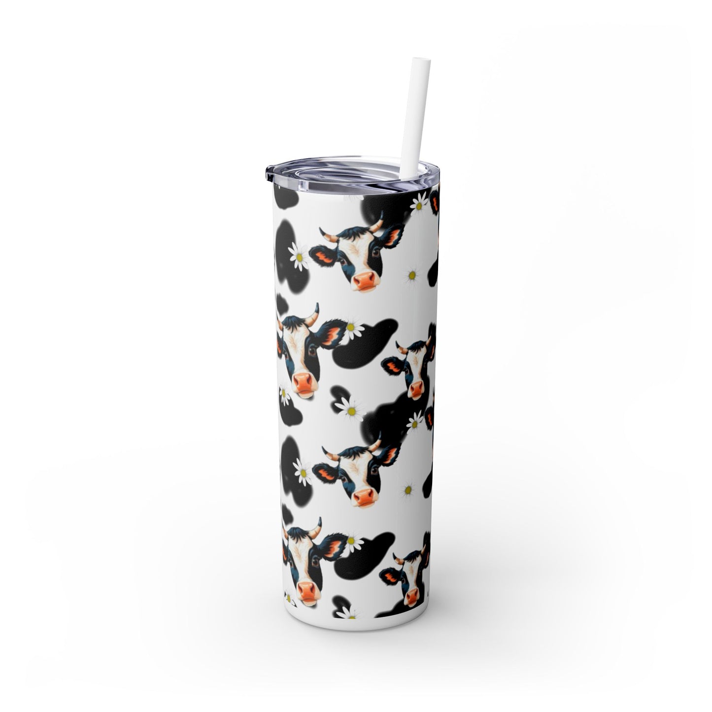 Charming Cow Print Tumbler with Straw, 20oz | Perfect for Cow Lovers, Unique Gift, Farmhouse Decor, Daily Hydration, Fun Drinkware