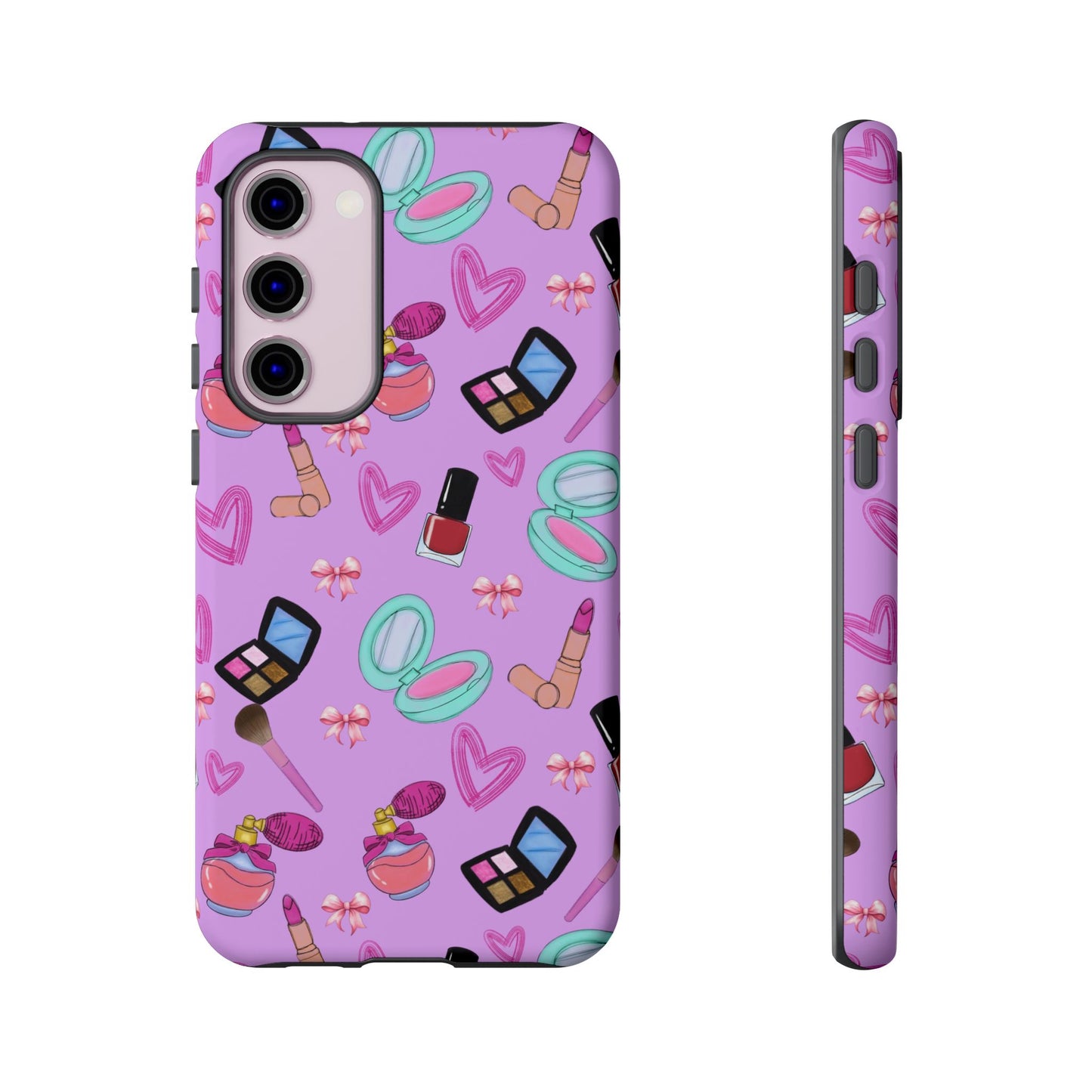 Cute Makeup Phone Case, Tough Cases, Cosmetic Lover Gift, Makeup Junkie Accessory, Beauty Phone Cover, Fun Design for Her