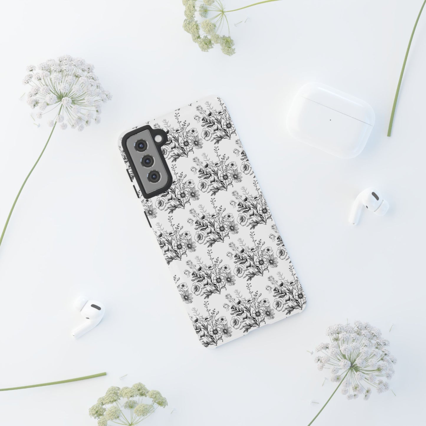 Floral Phone Case, Tough Cases with Elegant Black and White Design, Protective Cover for Fashion Lovers, Unique Gift for All [...]