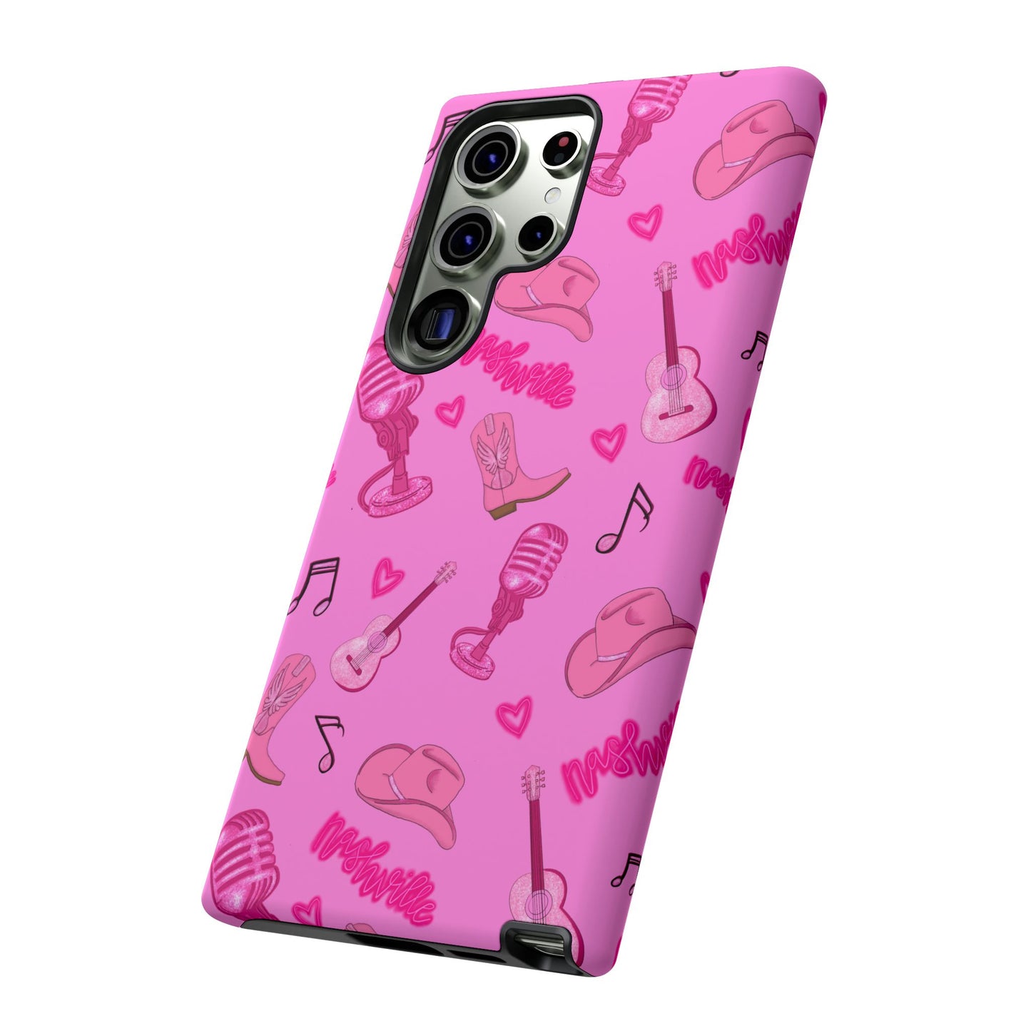 Pink Music Cases for Tough Love, Music Lover Gift, Phone Accessories, Cute Phone Covers, Stylish Cases for Women