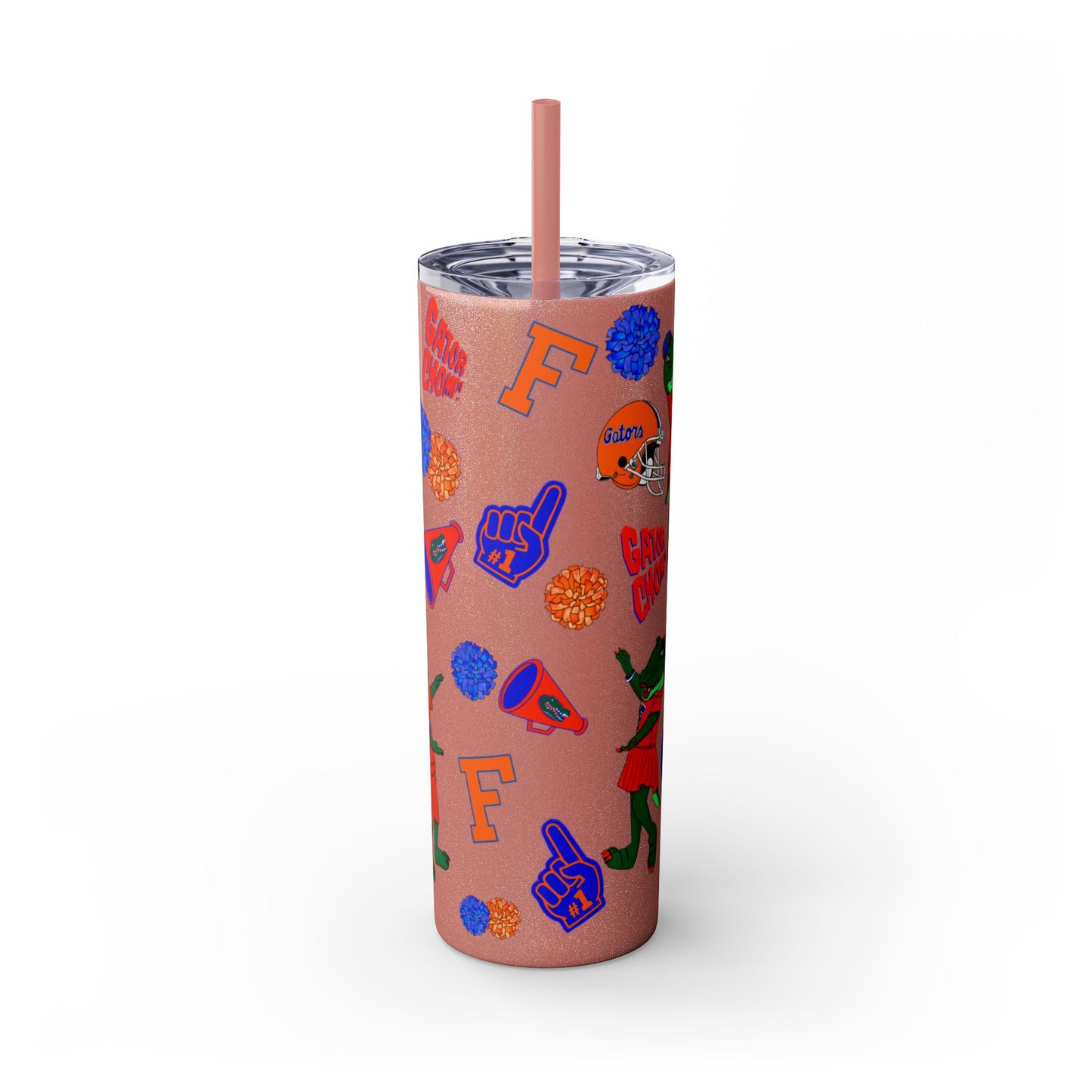 Florida Gators Spirit Skinny Tumbler - 20oz, Perfect for Game Day, Alumni Gifts, Sports Parties, Custom Drinkware, Florida Fan Merch