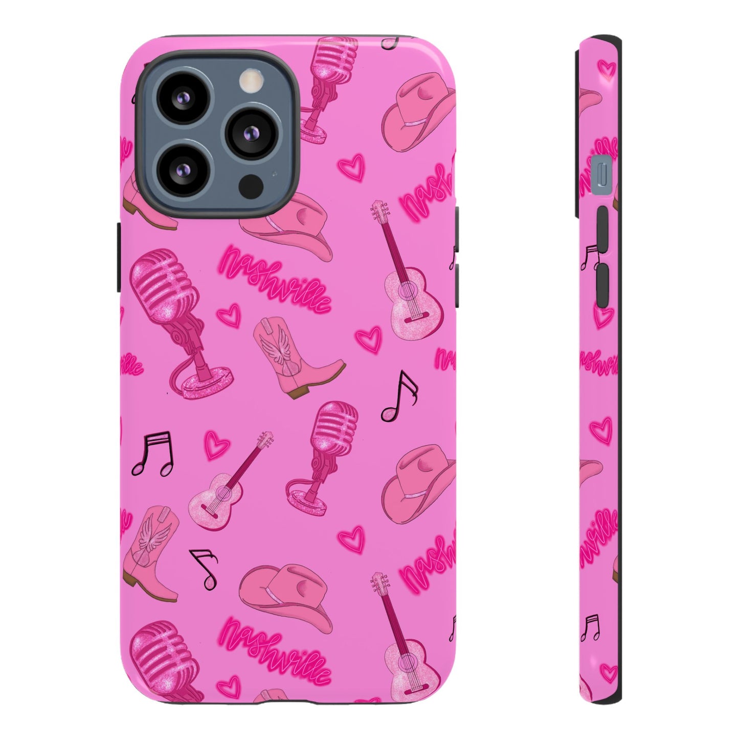 Pink Music Cases for Tough Love, Music Lover Gift, Phone Accessories, Cute Phone Covers, Stylish Cases for Women