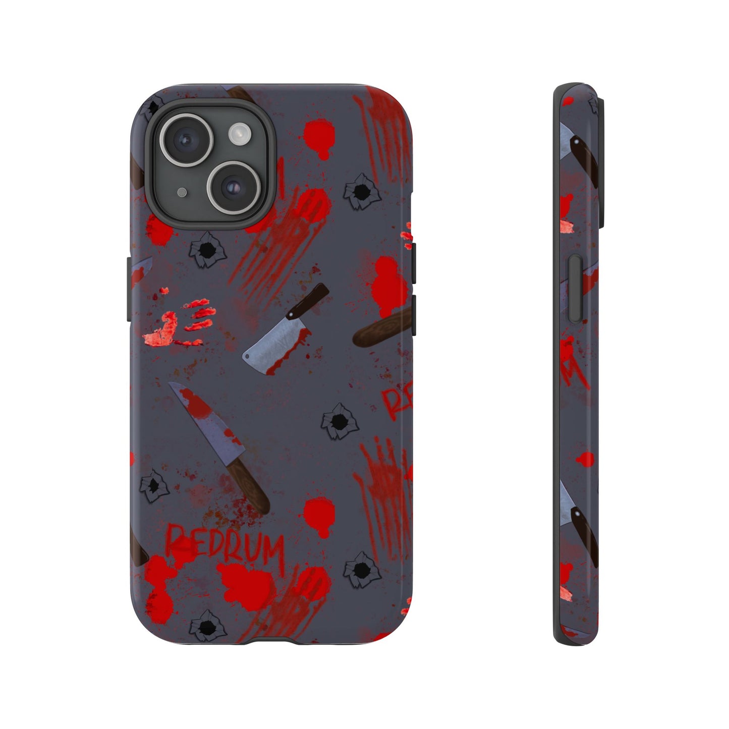 Blood Splatter Phone Case, Tough Case for Horror Fans, Halloween Accessory, Unique Gift for Gamers, Spooky Phone Cover