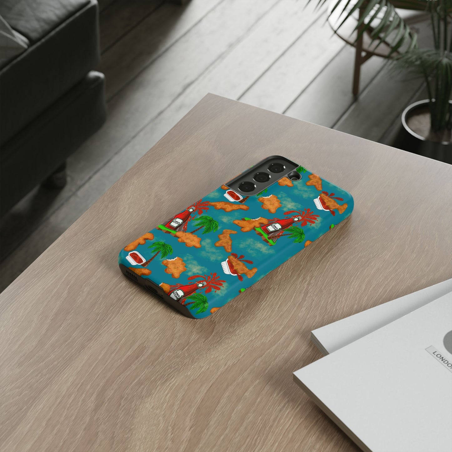 Dino Nuggets Phone Case - Tropical Vibes & Humor, Perfect Gift for Friends, Summer BBQ, Beach Lovers, Unique Accessory, Tough Cases