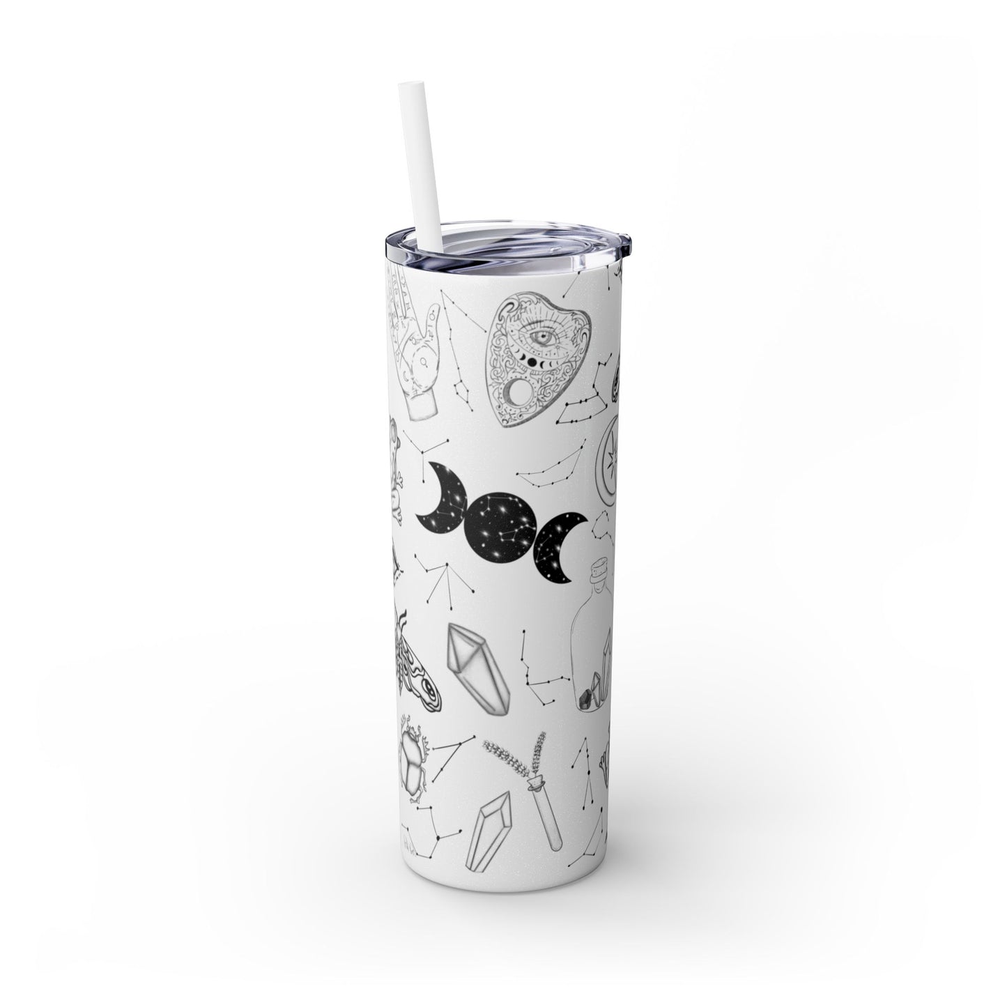 Withy Celestial Skinny Tumbler, 20oz - Astrology Drinkware, Starry Travel Cup, Unique Gift for Her, Cosmic Party Favor, Constellation Mug