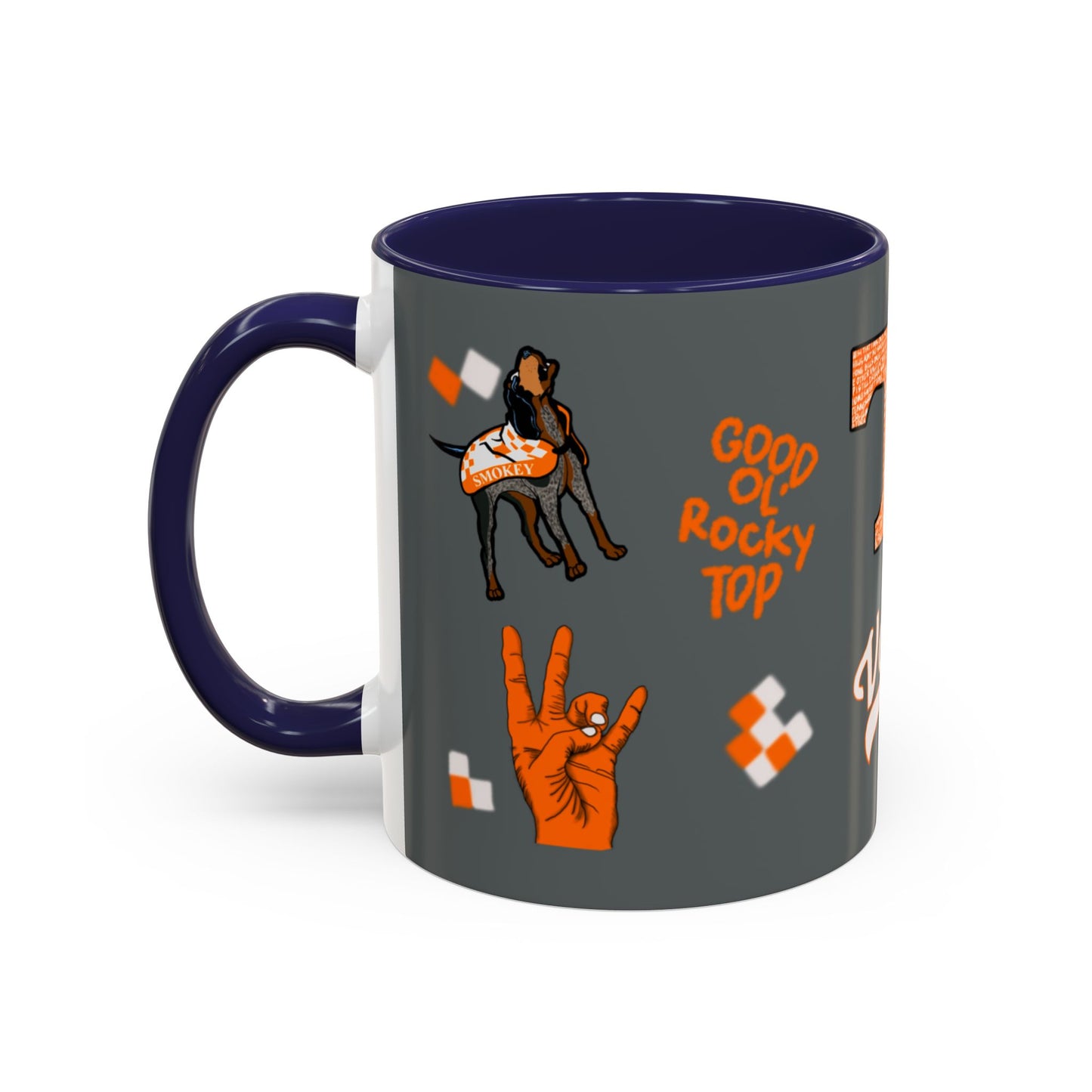 Tennessee Spirit Coffee Mug, Perfect for Gameday, College Student Gift, Unique Drinkware, Sports Fan Mug, Show Your Team Pride